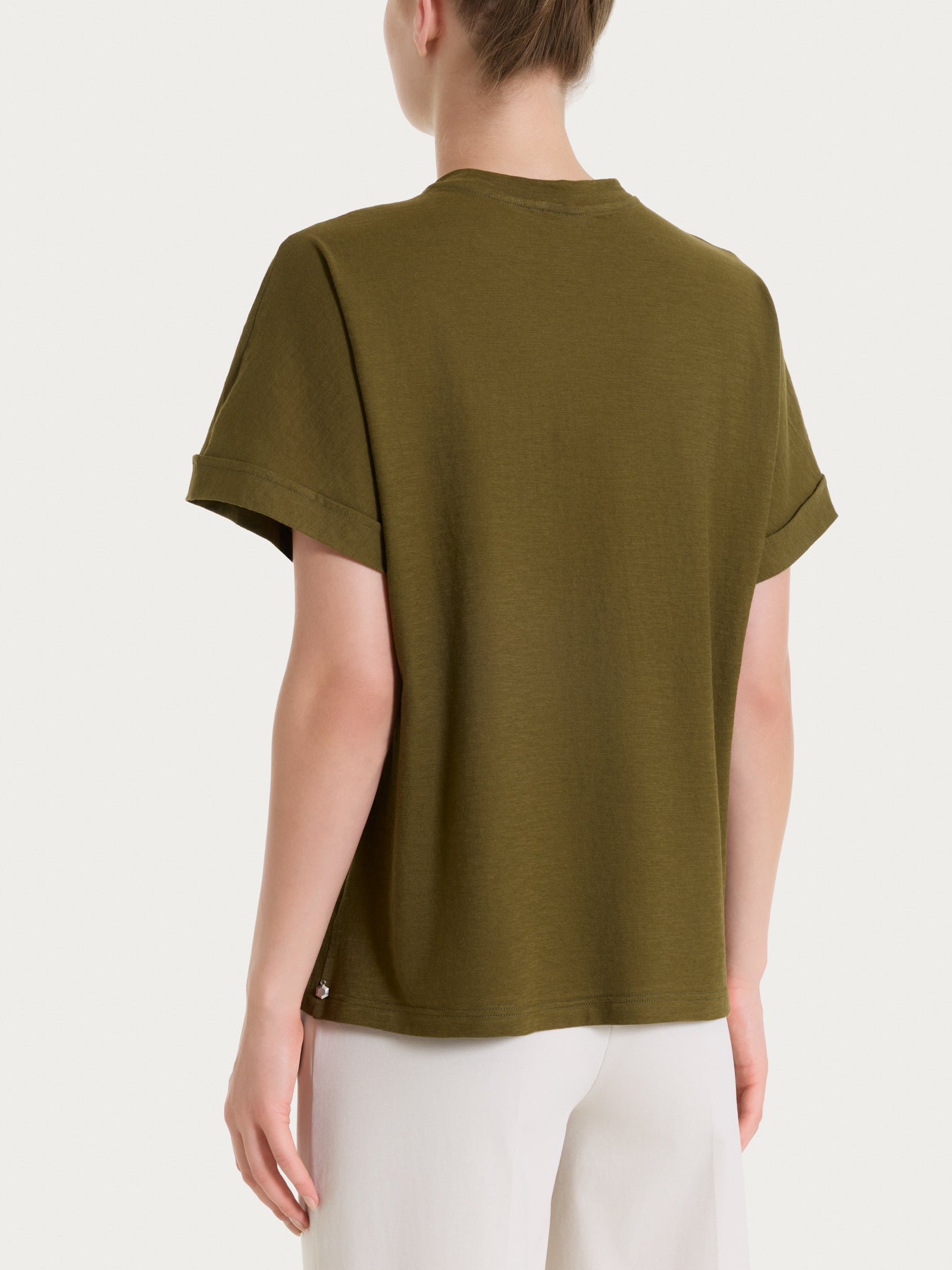 Ragno Slub Jersey Maglietta cotone Dark Olive