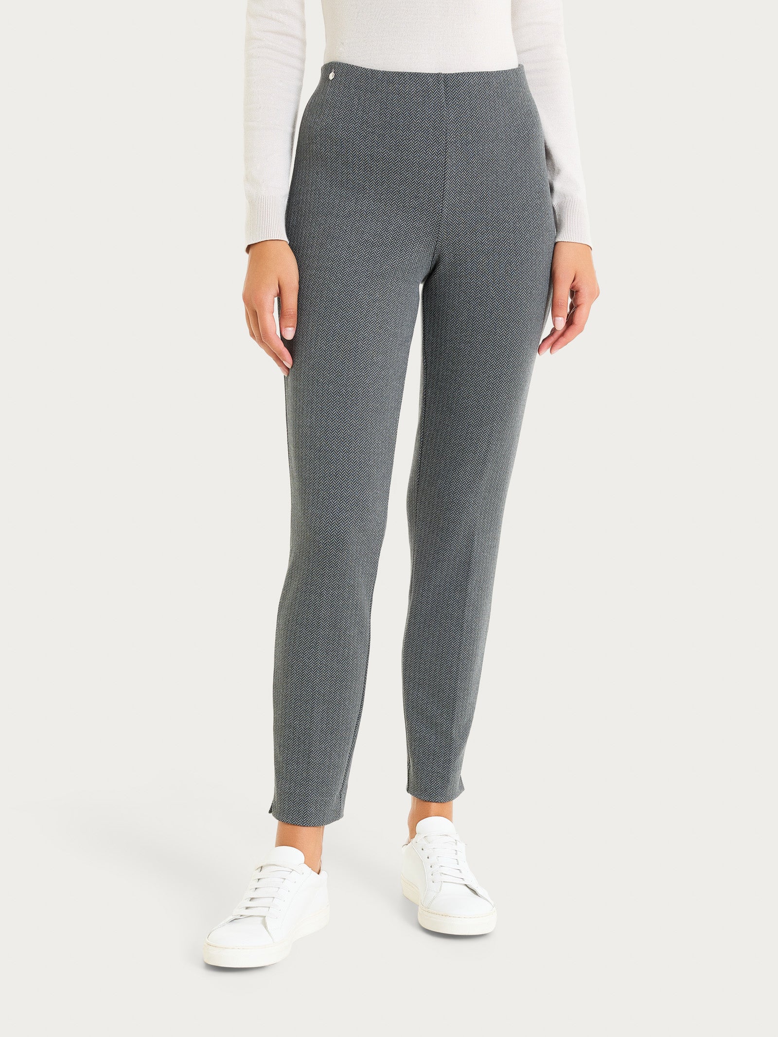 Ragno Eco Jacquard pantalone sigaretta Ardesia Mel skinny