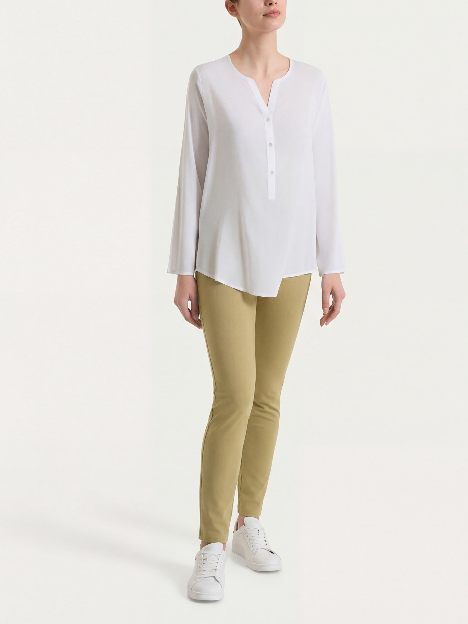 Ragno Viscosa Summer Blusa Serafino Donna Bianco