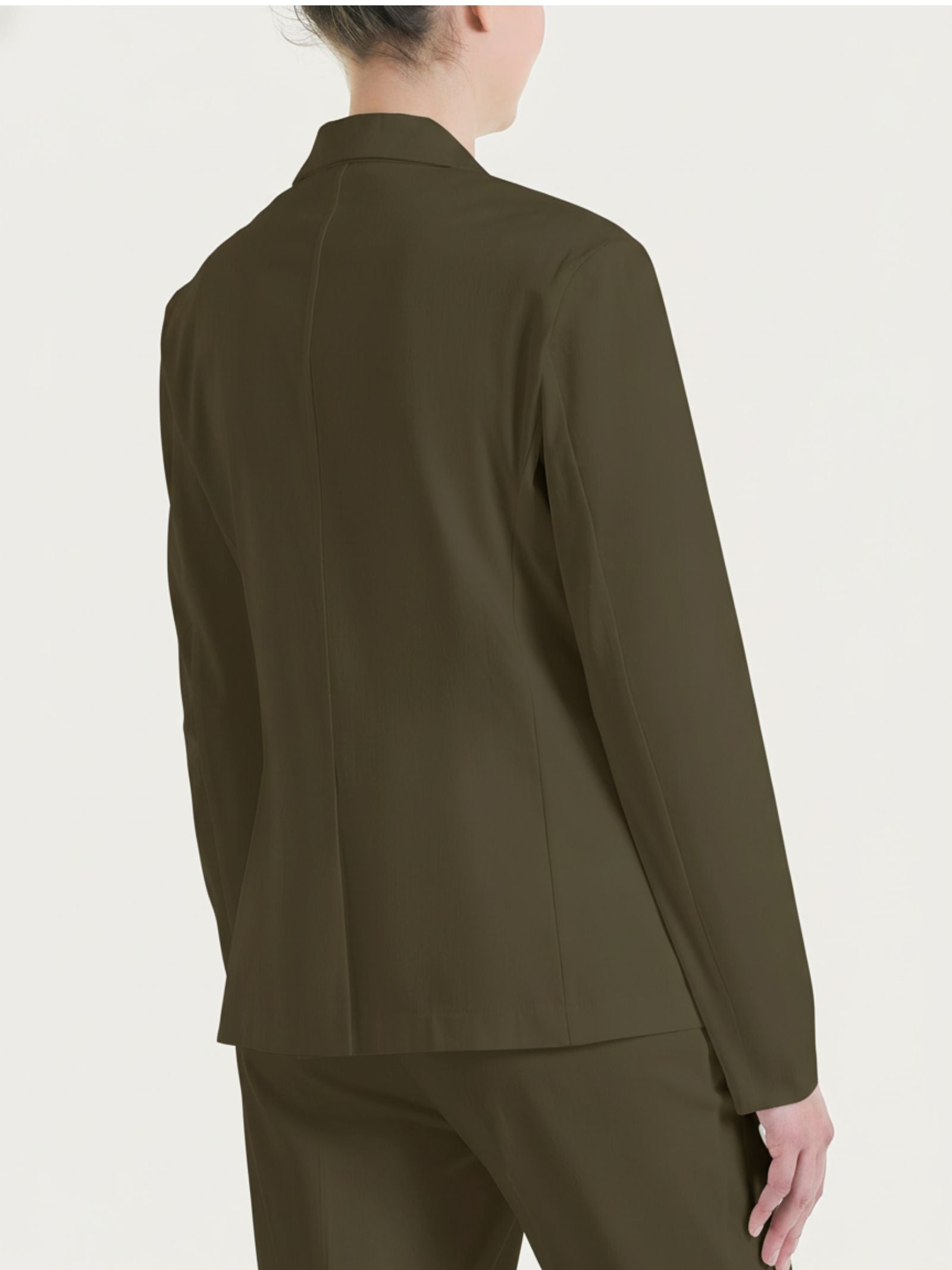 Ragno Satin Power blazer 2 bottoni Dark Olive in cotone