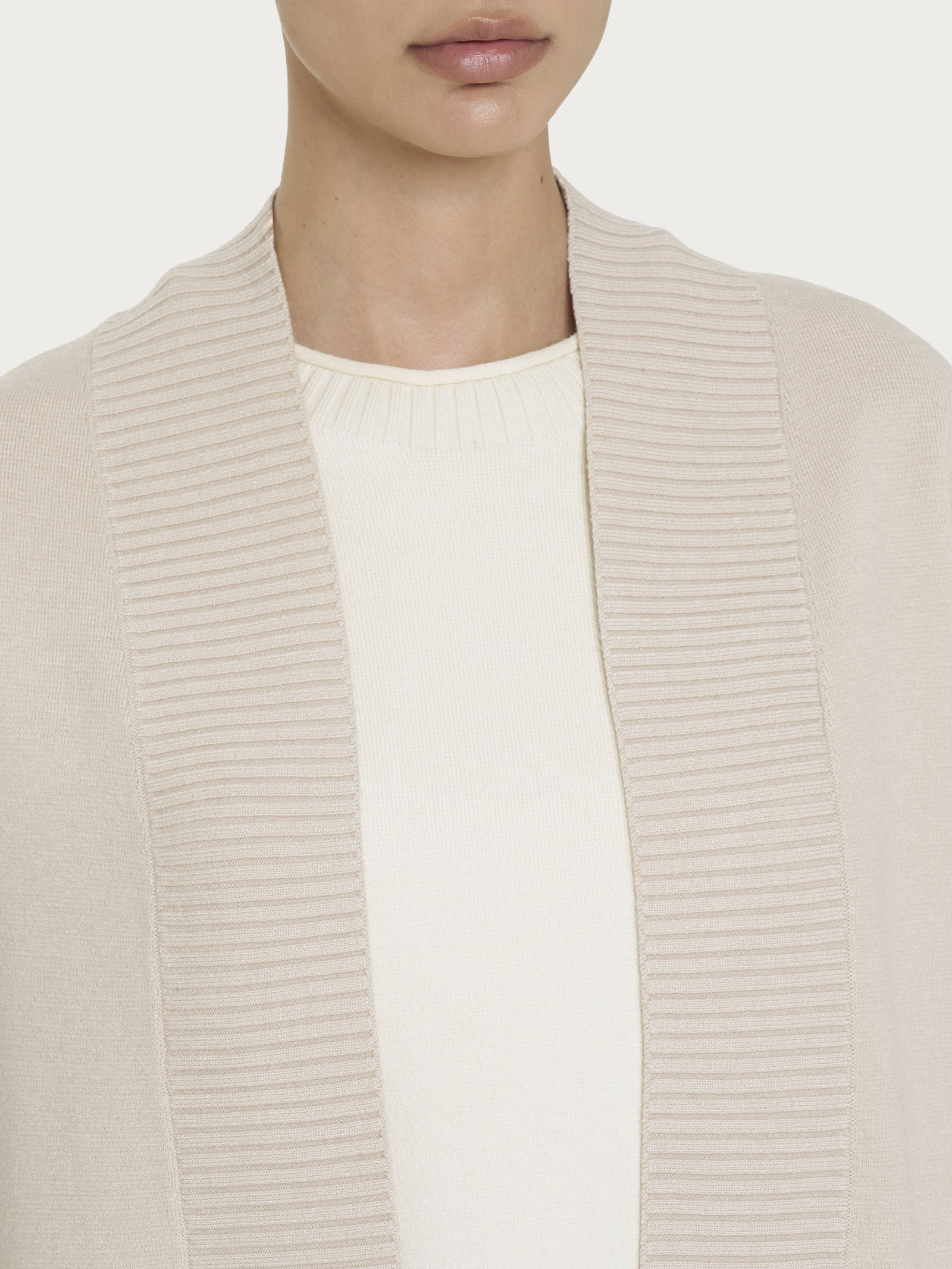 Ragno Super Soft Cardigan aperto champignon misto viscosa