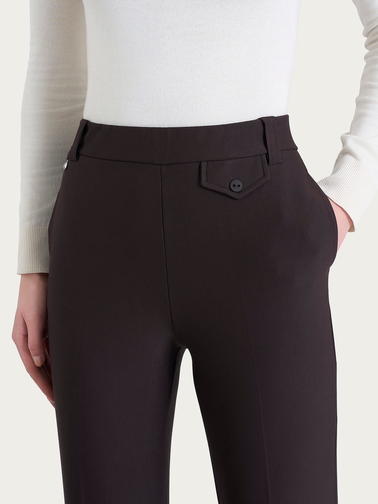 Ragno Compact Pantalone Dritto Taschino elasticizzato Chocolate Torte