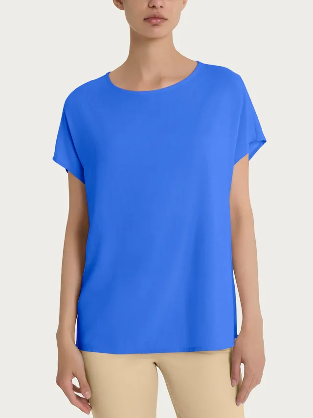 Ragno Ecoseta blusa kimono Dazzling Blue viscosa