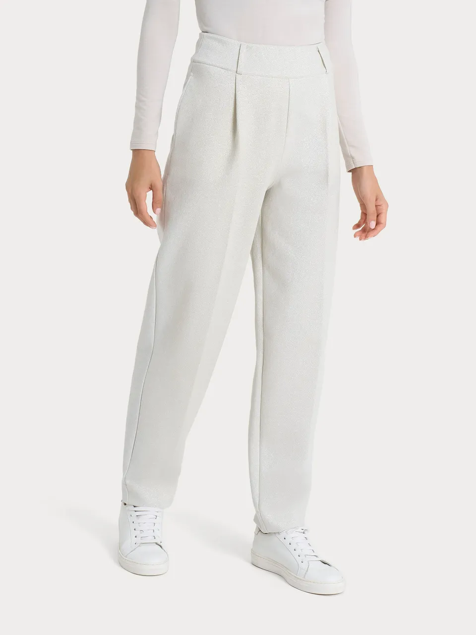 Ragno Compact Pantalone Carrot Eco Jacquard Champignon