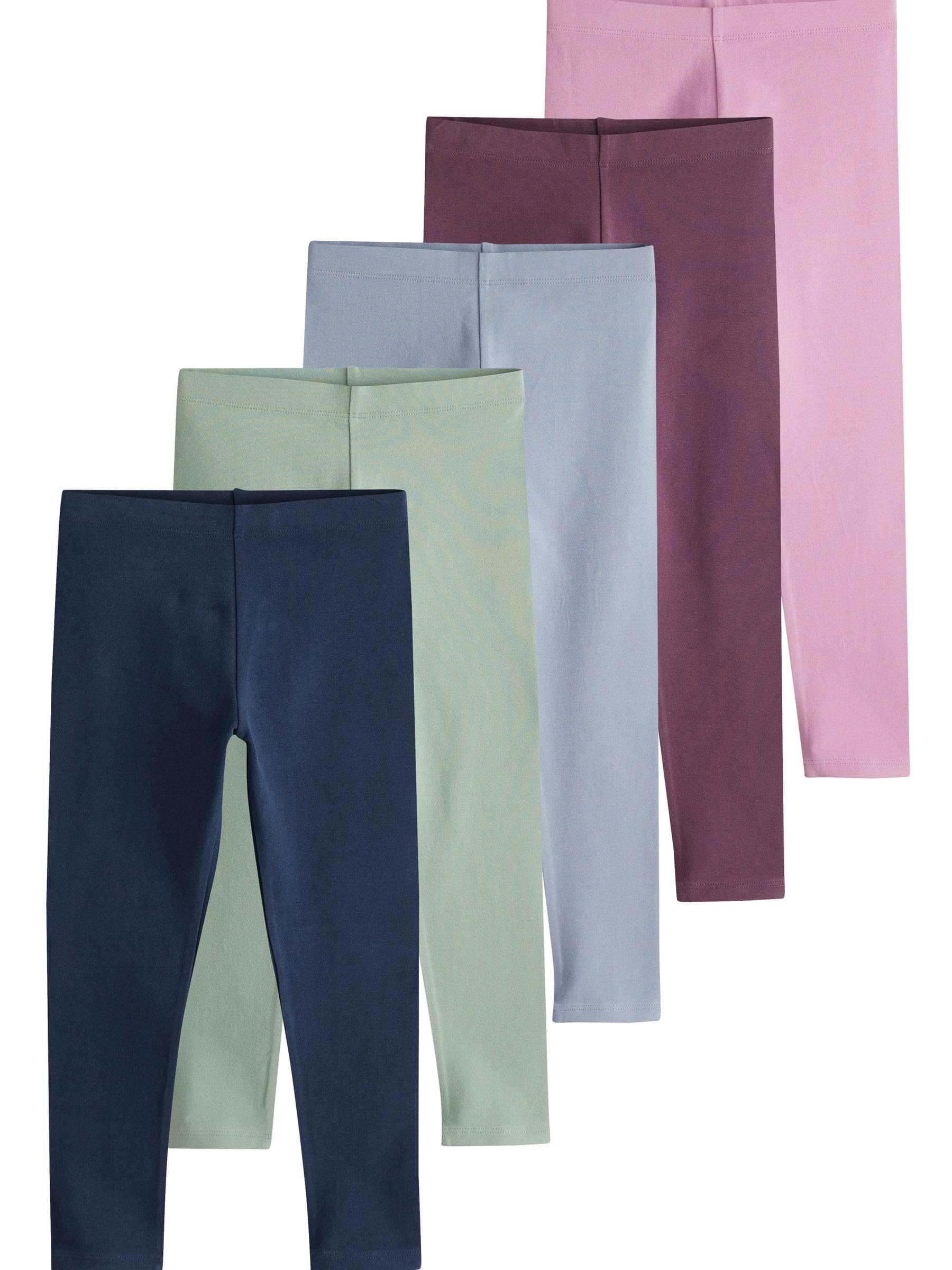 Next leggings bambina confezione da 5 cotone elasticizzato
