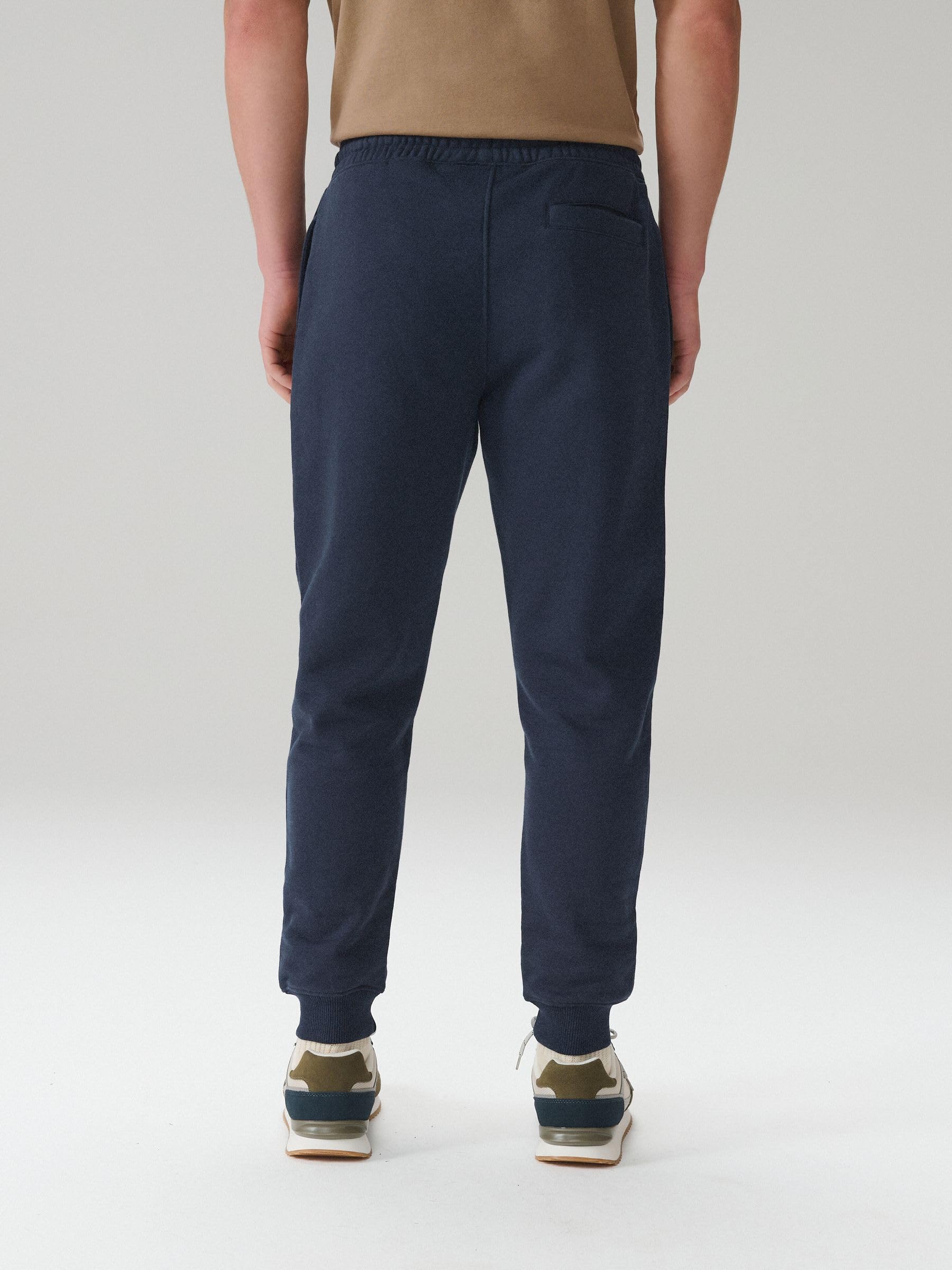 Next pantaloni jogging pesanti spazzolati blu navy attillati