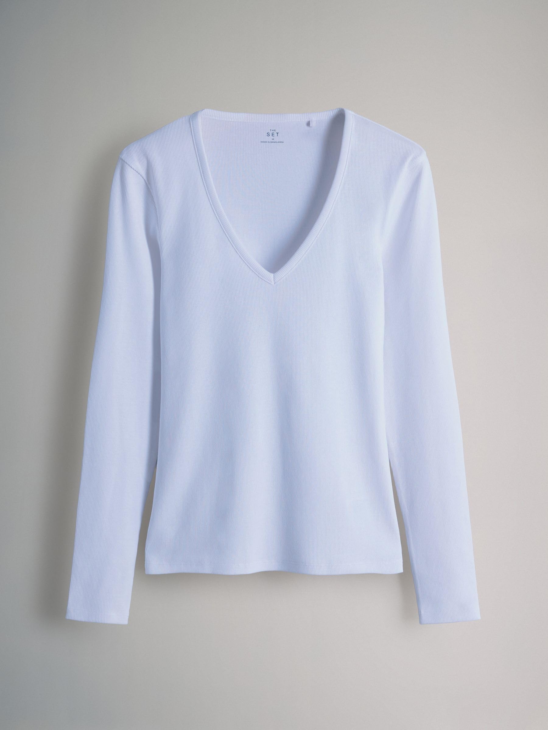 Geo Next The Set maglietta coste donna 4 pezzi scollo a V maniche