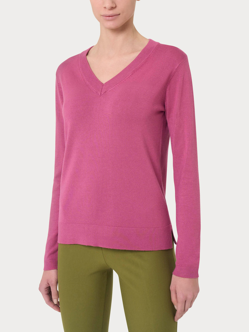 Ragno Four Seasons Maglione Scollo V Red Violet leggero