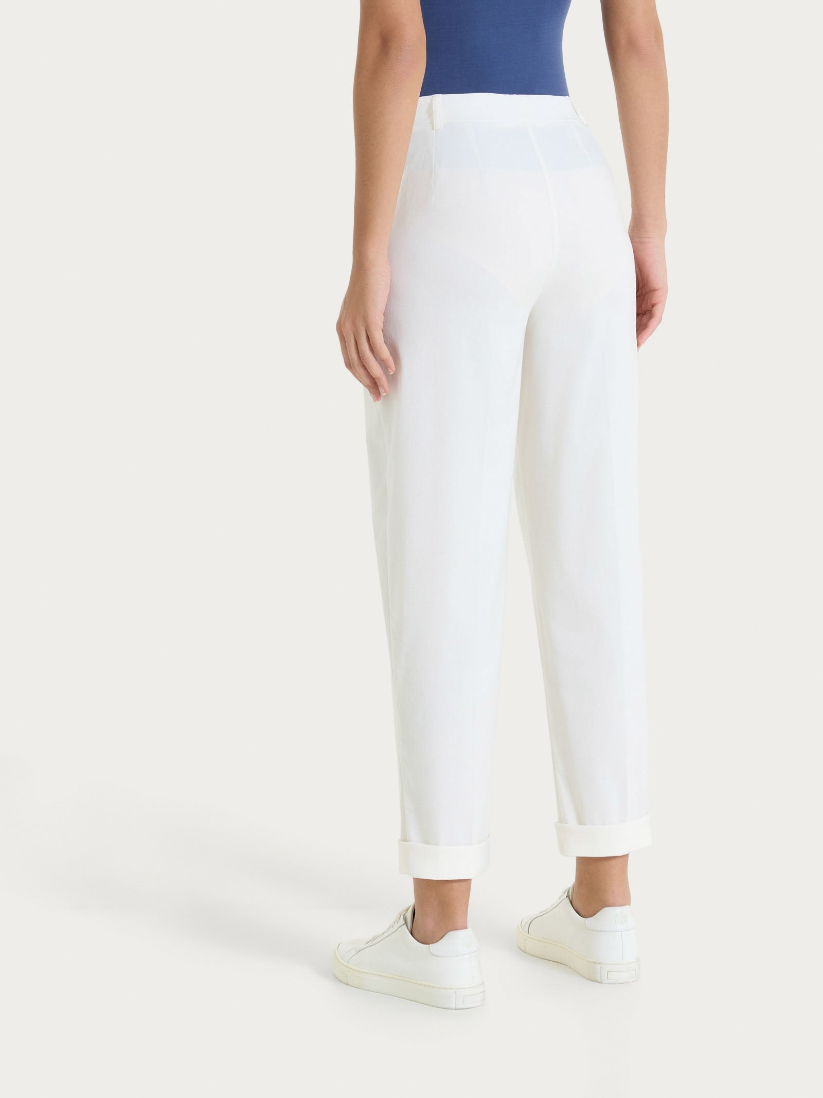 Ragno Linen Super Fresh Pantalone Carota Candido Lino