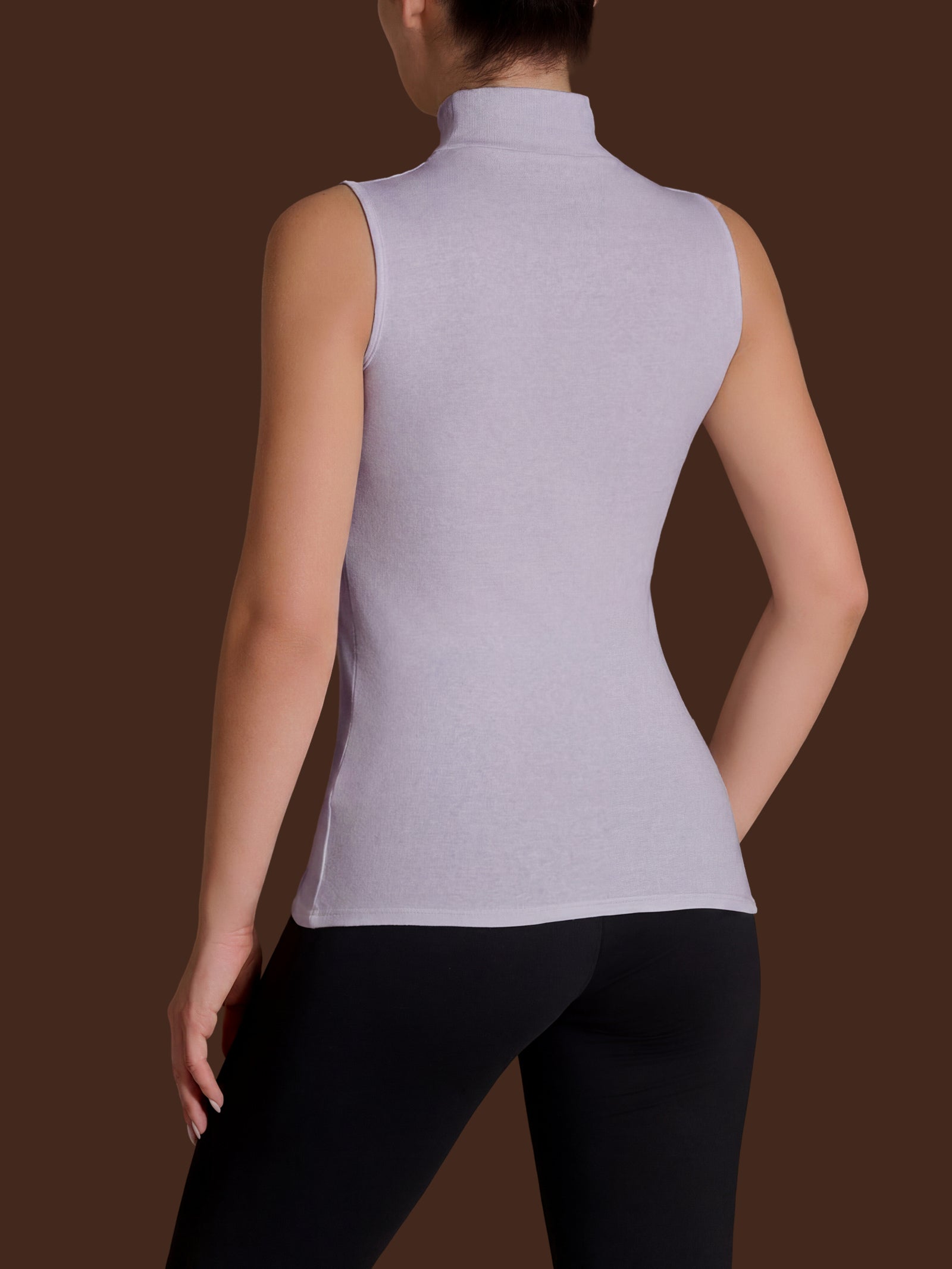 Ragno Thermo Cotton Smanicato Collo Alto Thistle