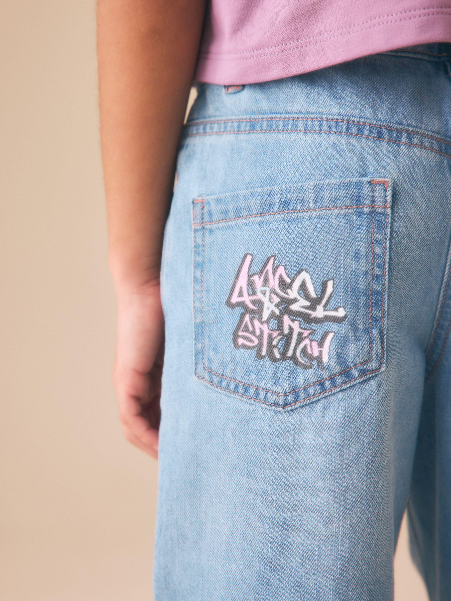 Next Jeans Lilo & Stitch Bimba in Denim