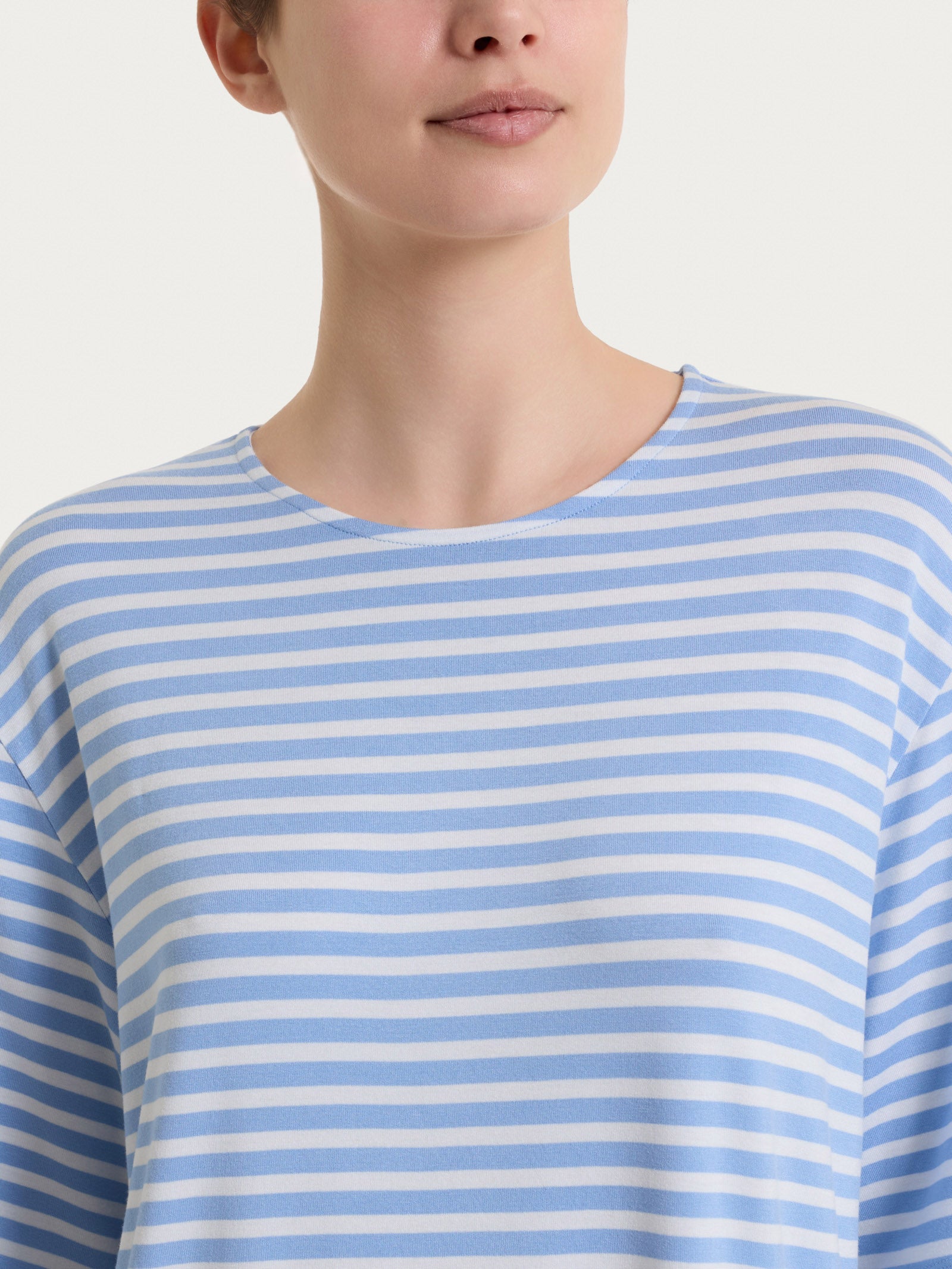 Ragno Viscosa Summer maglietta boxy righe Bel Air Blue