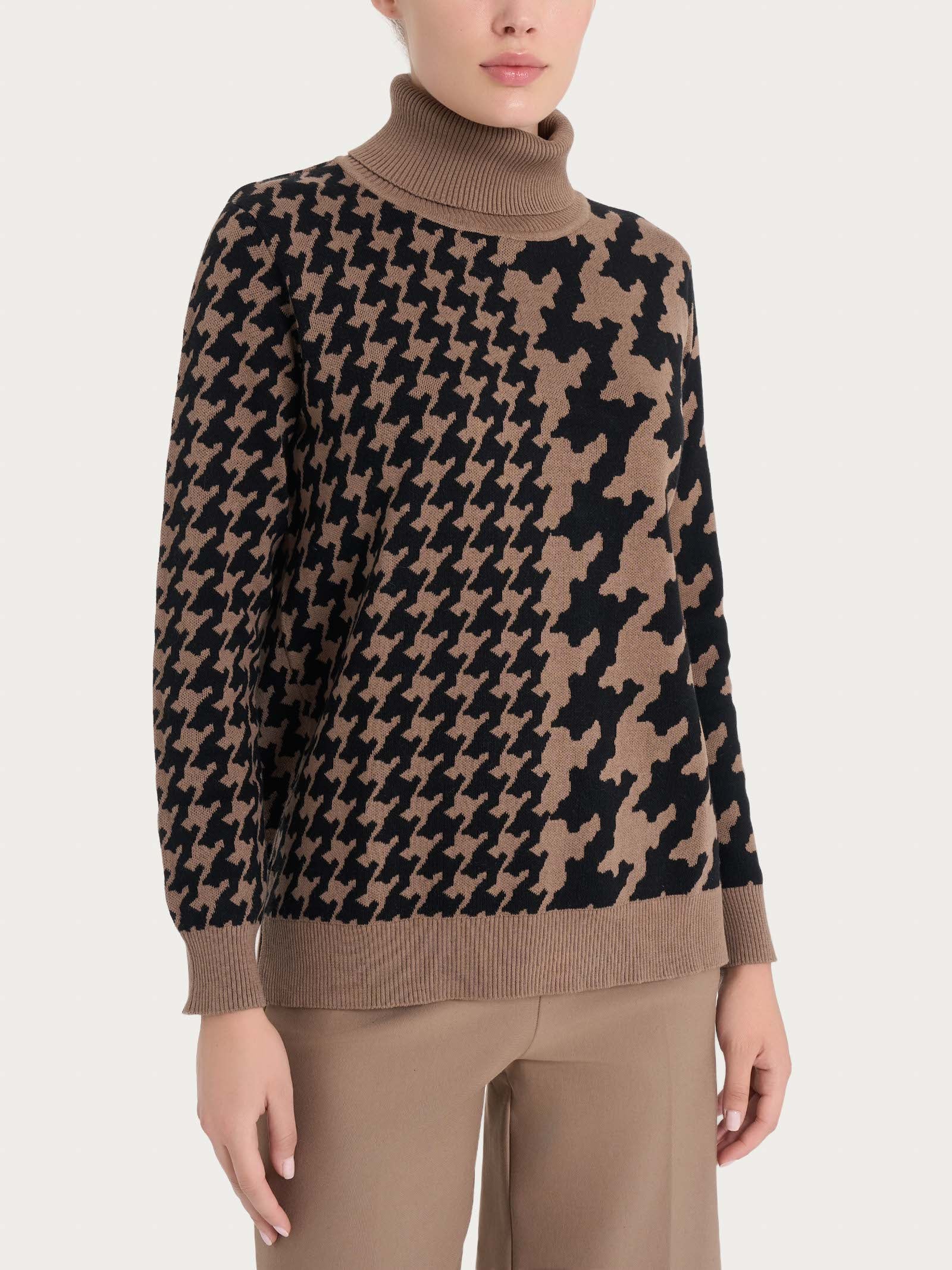 Ragno Winter Cotton Dolcevita Maglia Pine Bark Soft
