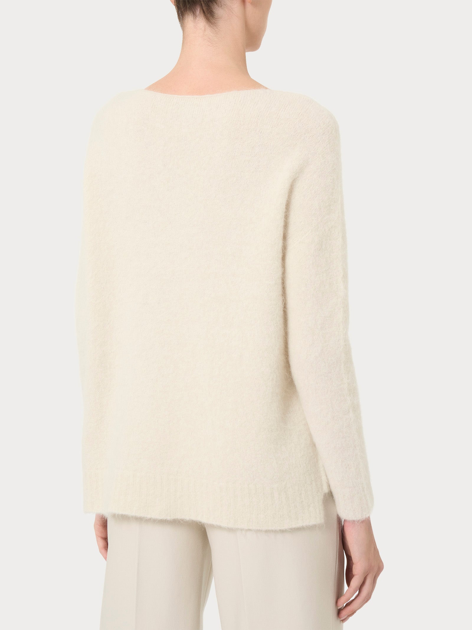 Ragno Merino Soft Maglia Barchetta Alpaca Avorio
