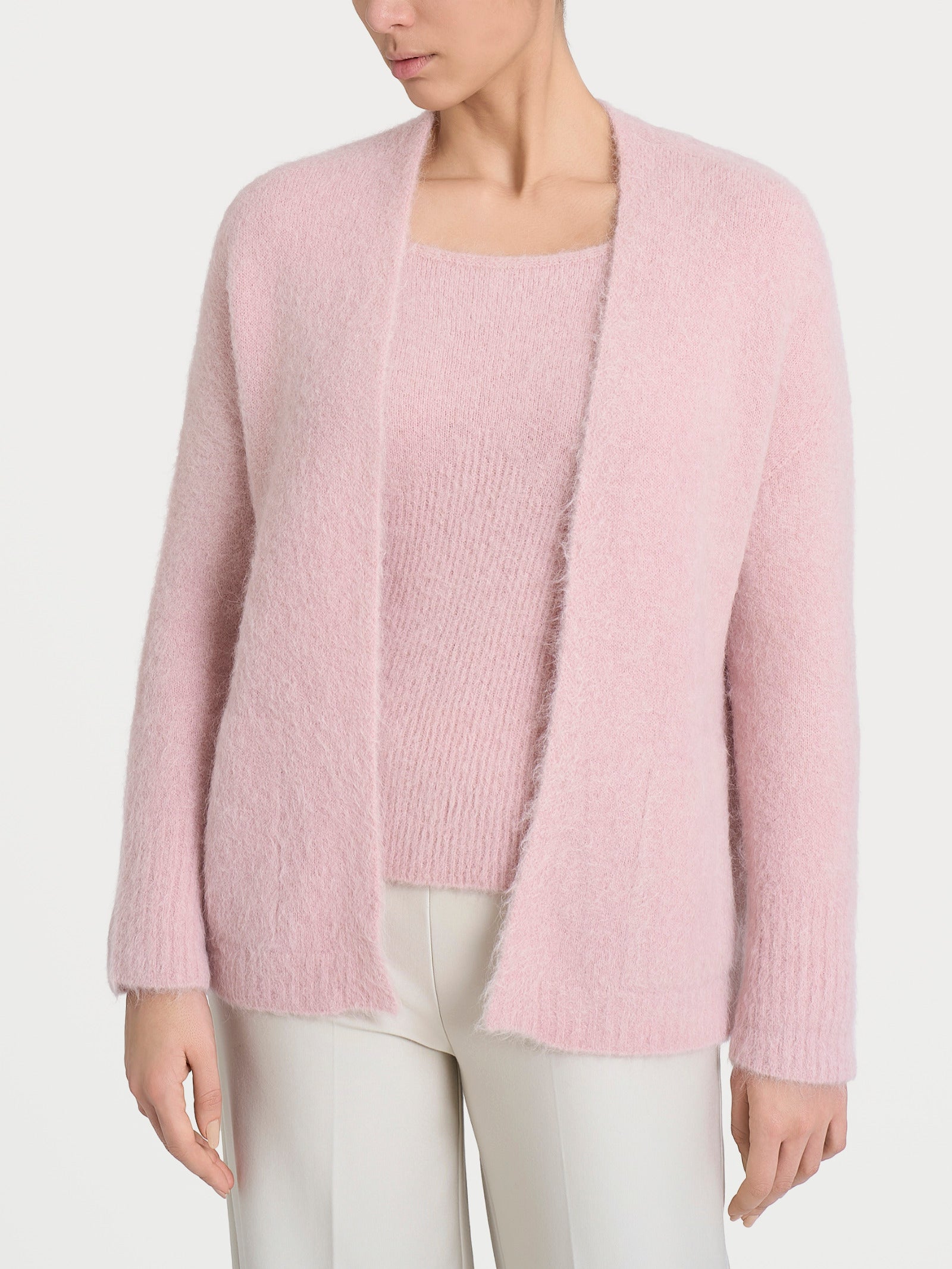 Ragno Merino Soft Cardigan Misto Alpaca cardigan Cameo Rose