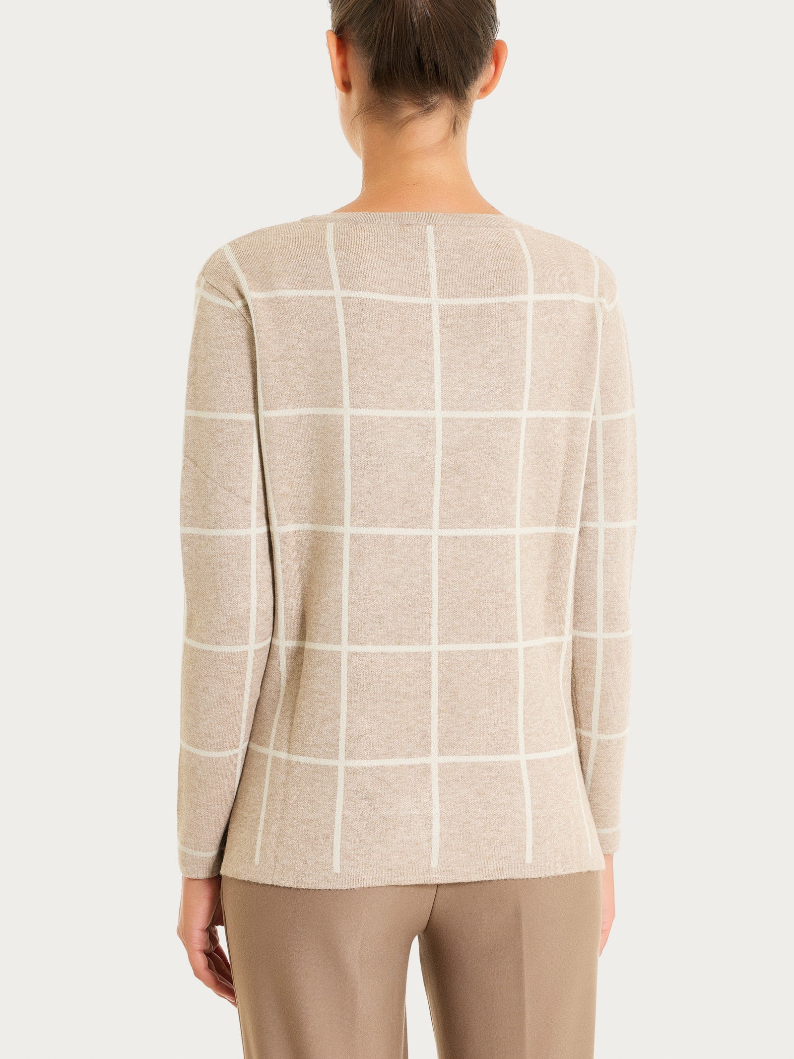Ragno Four Seasons maglia barchetta check cammello