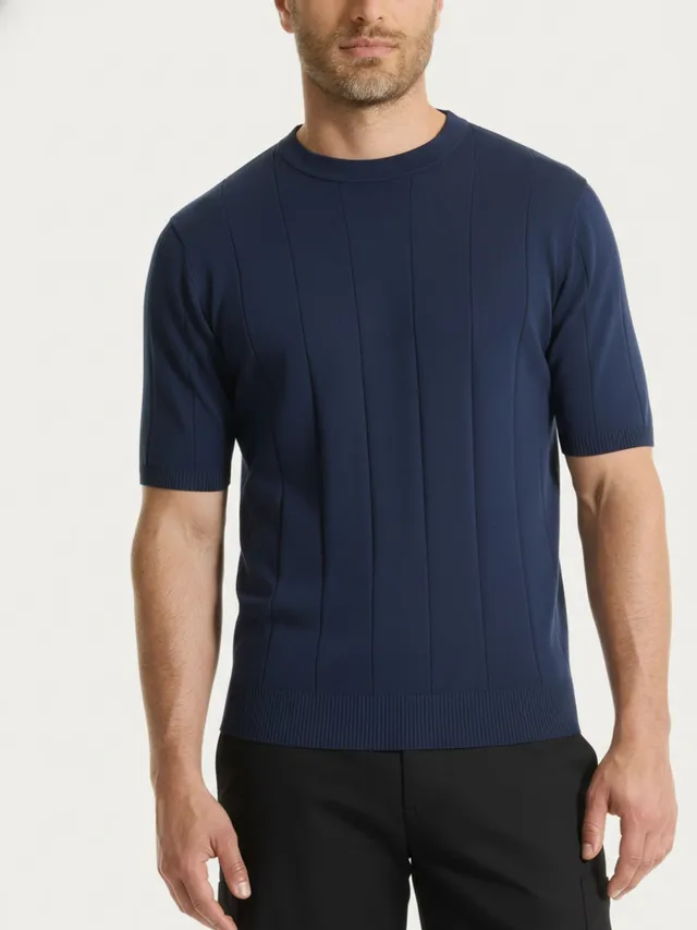 Ragno SL maglia manica corta costa piatta Outer Space cotone