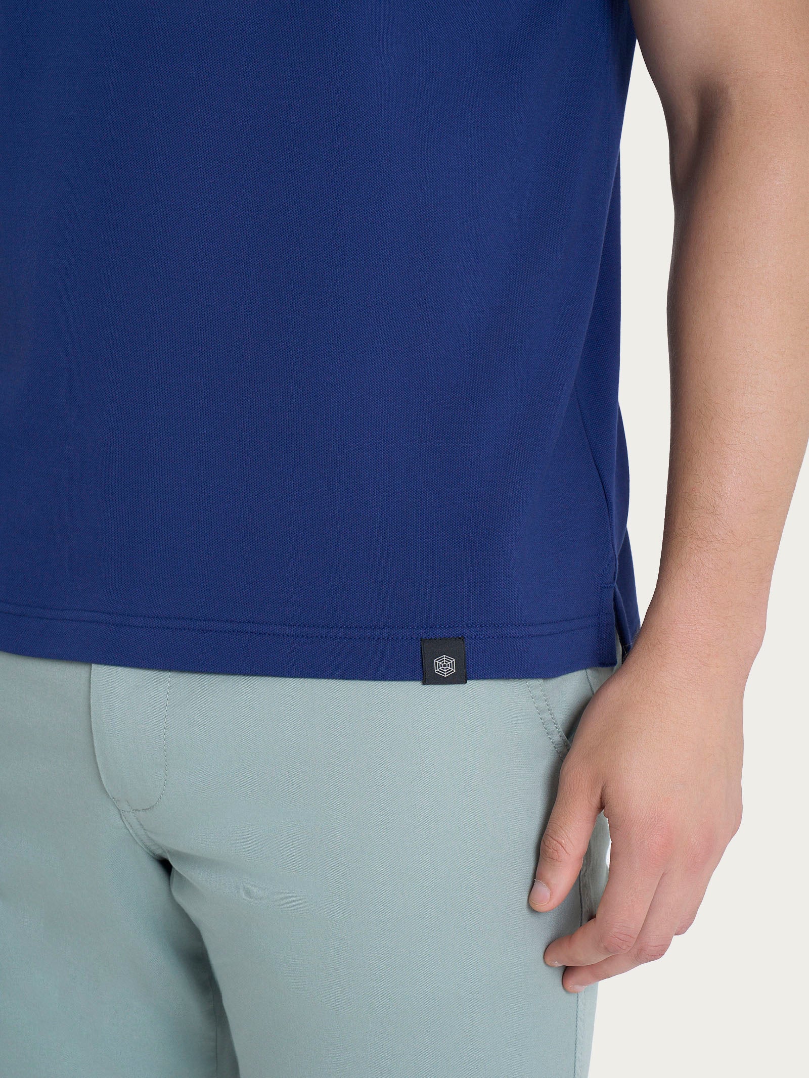 Ragno Eco Cotton Polo Piquet Stretch uomo cotone Blueberry