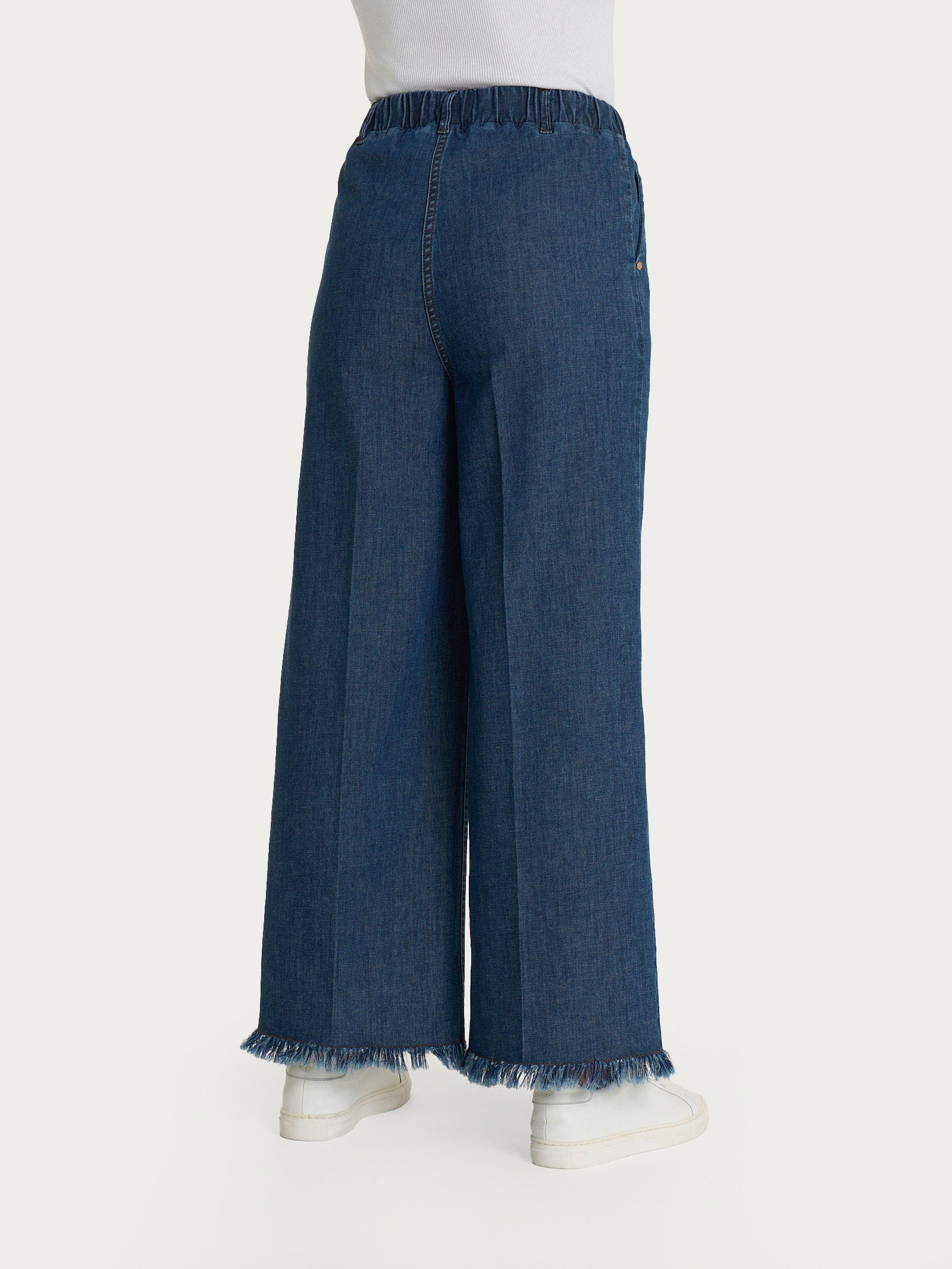 Ragno Super Denim Jeans Ampio Sfrangiato Blu