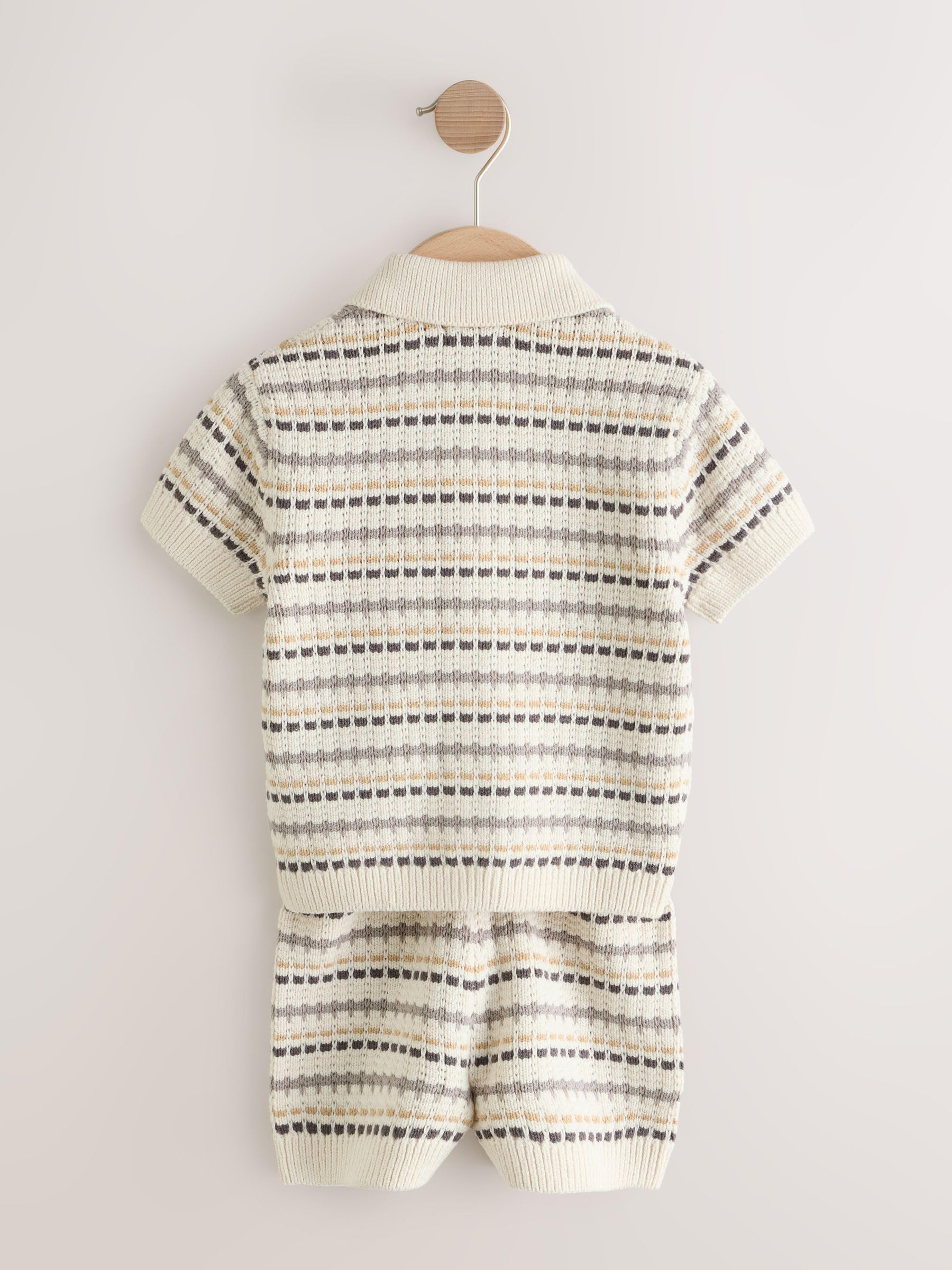 Next polo shorts completo bambino 92-98 maglia testurizzata