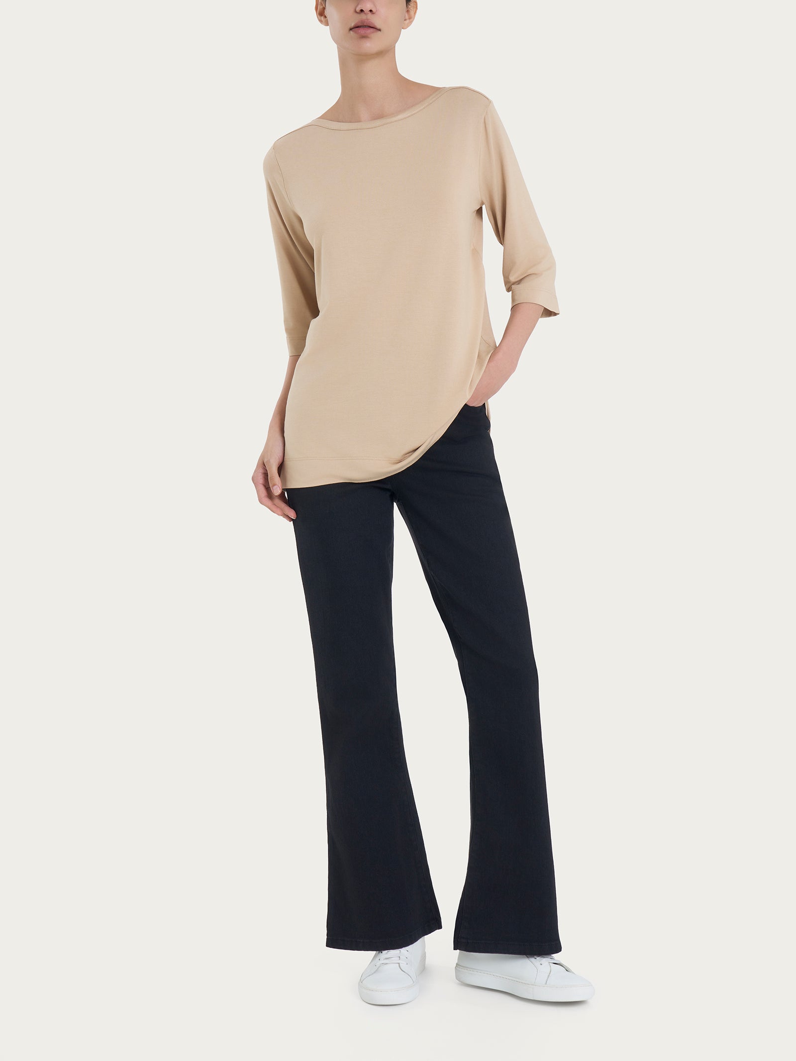 Ragno Revolution maglietta manica 3/4 viscosa Irish Cream