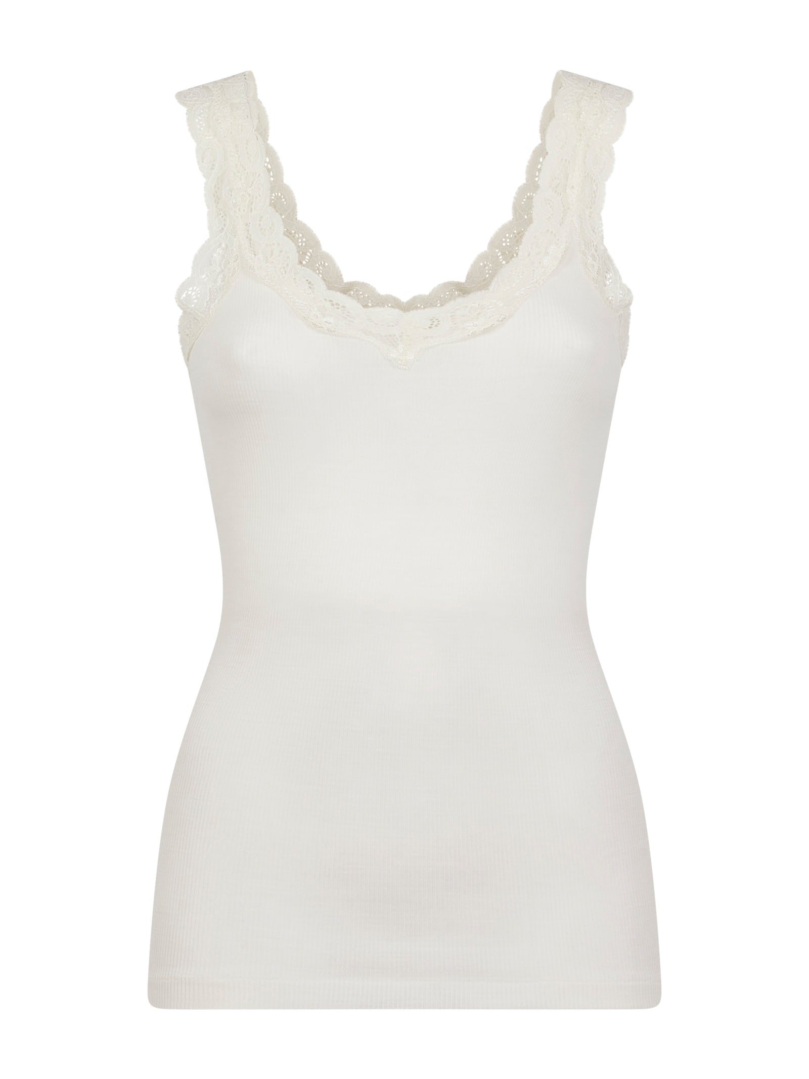 Ragno Wonderwool canottiera spalla stretta bianco lana merino