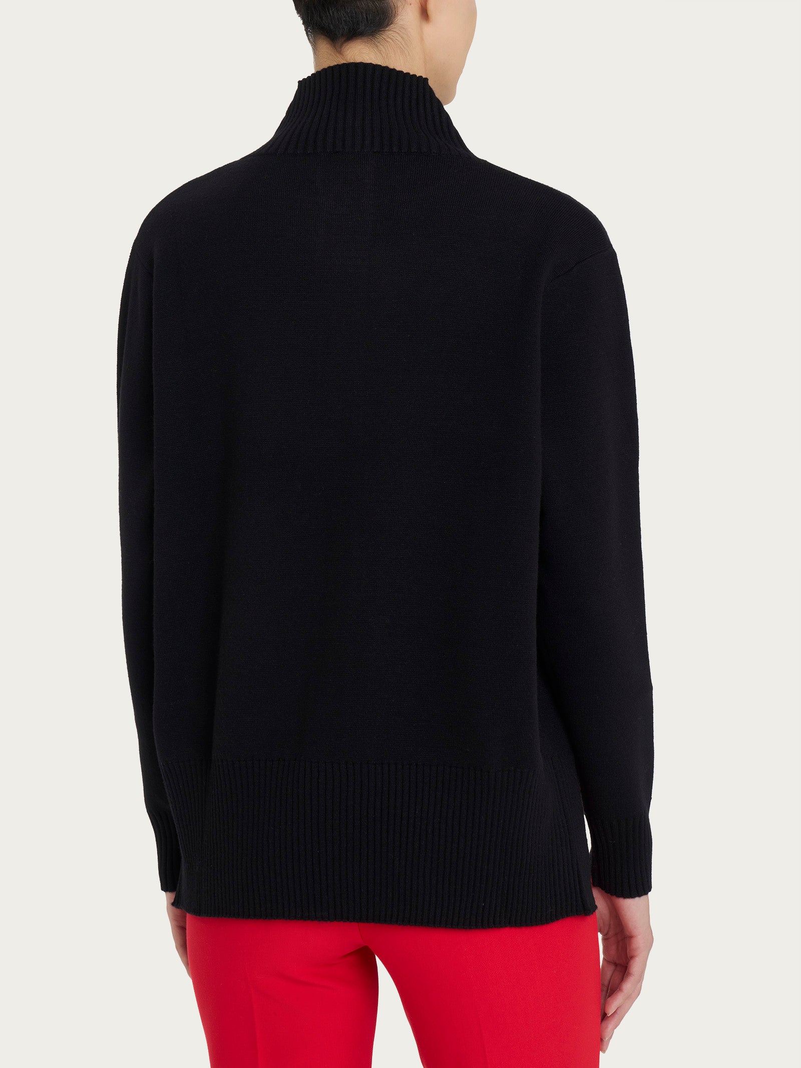 Ragno Super Soft cardigan Nero collo alto con bottoni