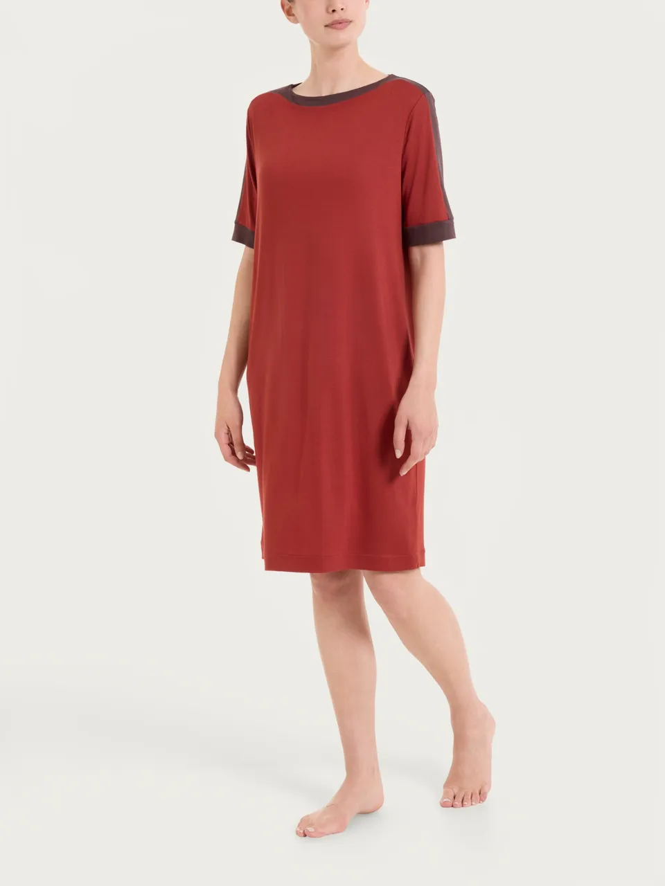 Ragno Viscosa Summer abito girocollo Brandy Snifter fresco