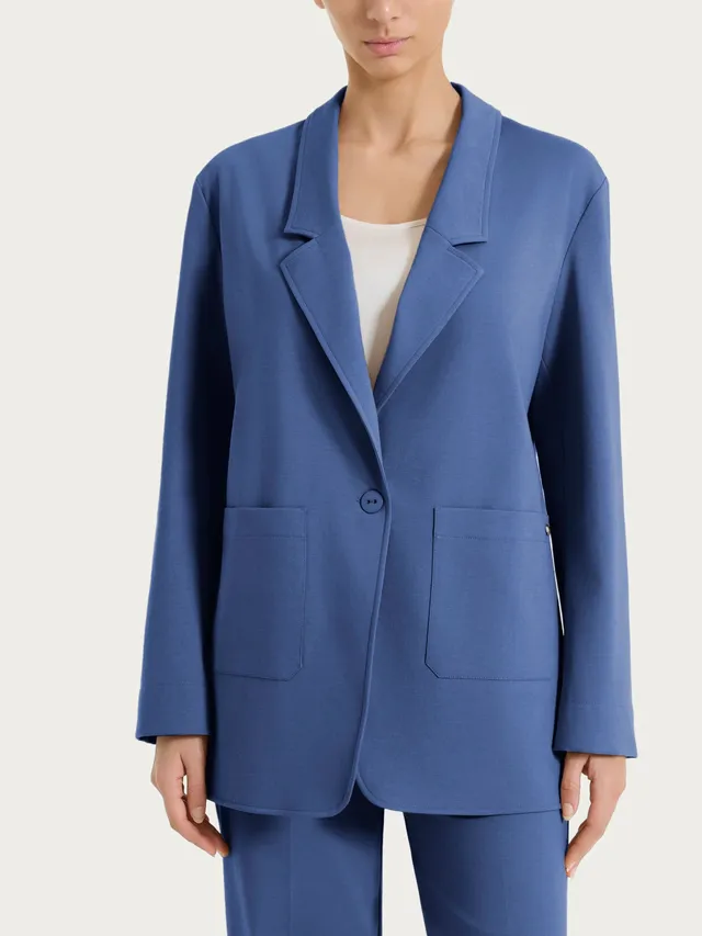 Ragno Gem Blazer Compact Light Oceana destrutturato un bottone