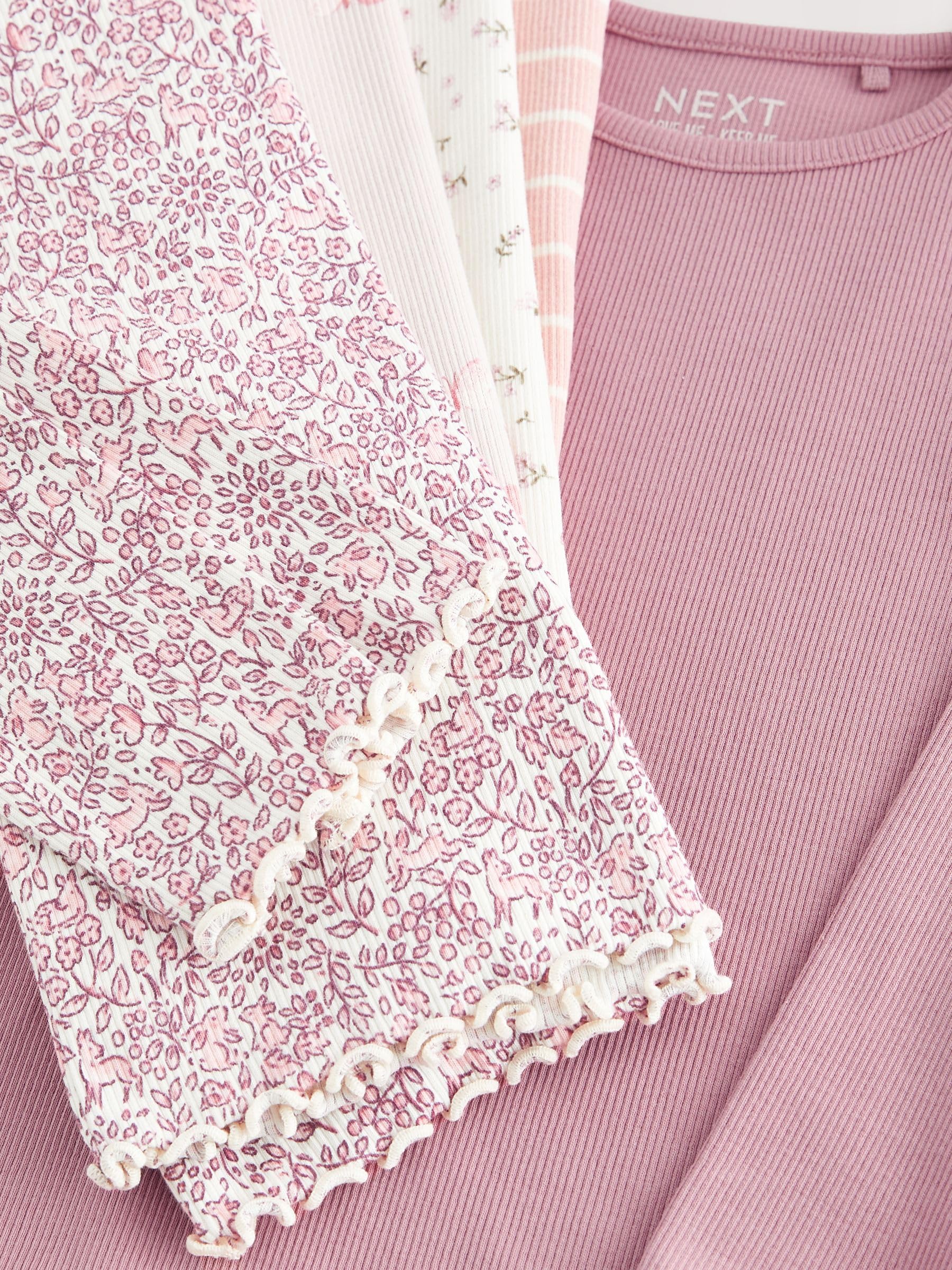 Geo Next top coste bambina maniche lunghe 5 pezzi a costine