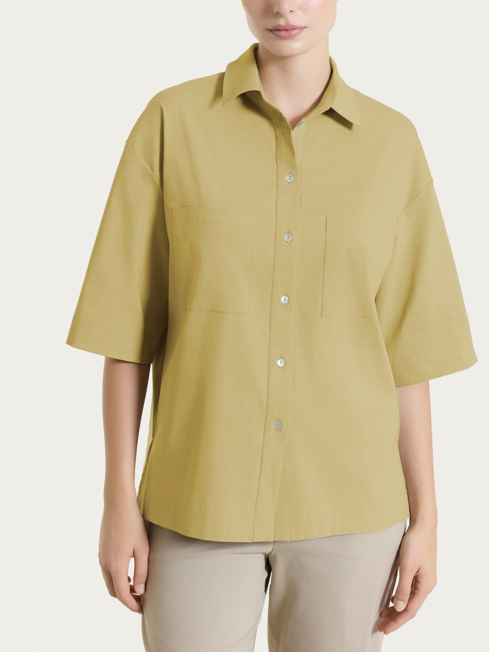 Ragno Super Fresh camicia manica corta Khaki ingualcibile