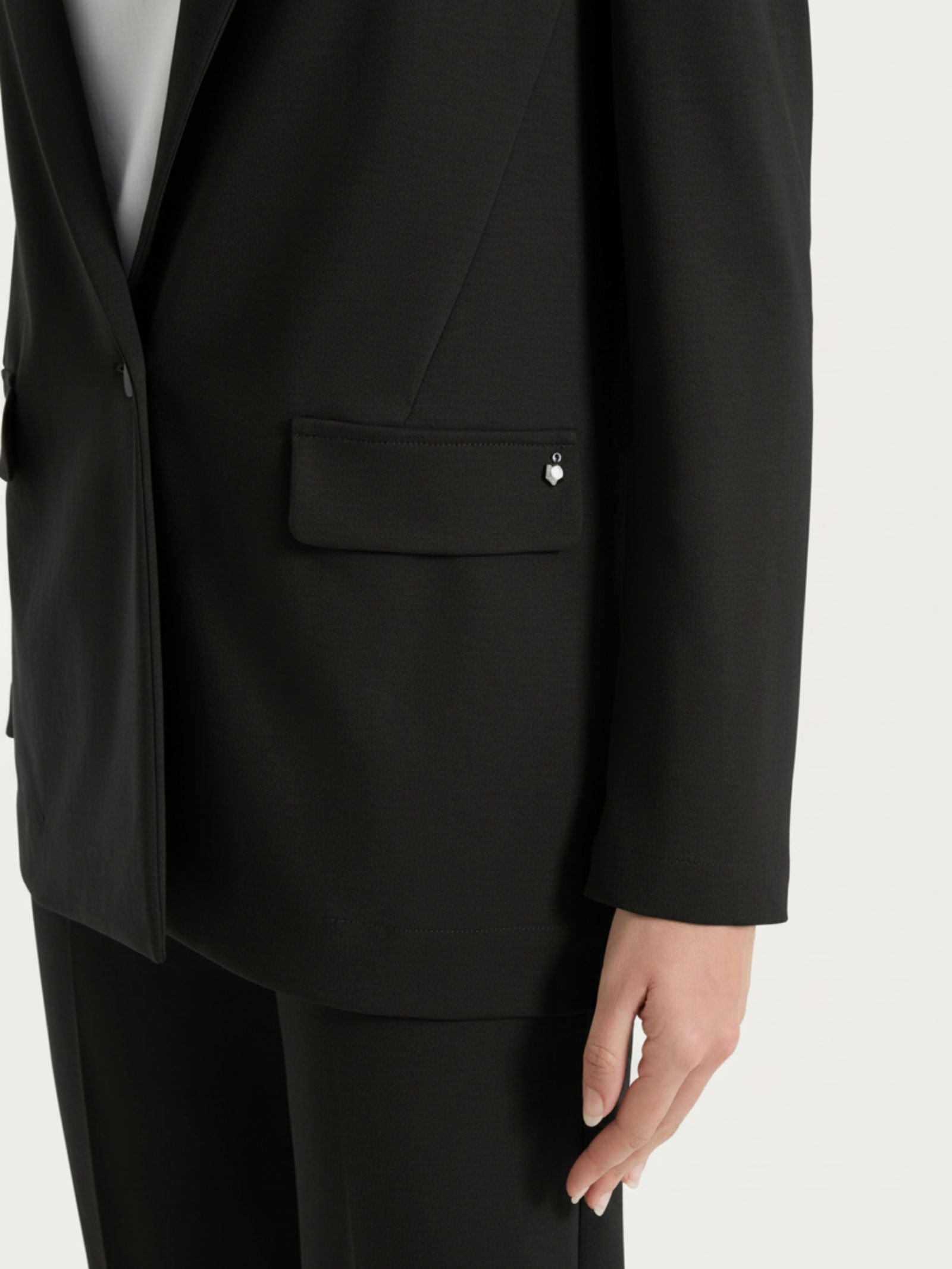 Ragno Compact Light blazer monopetto donna nero