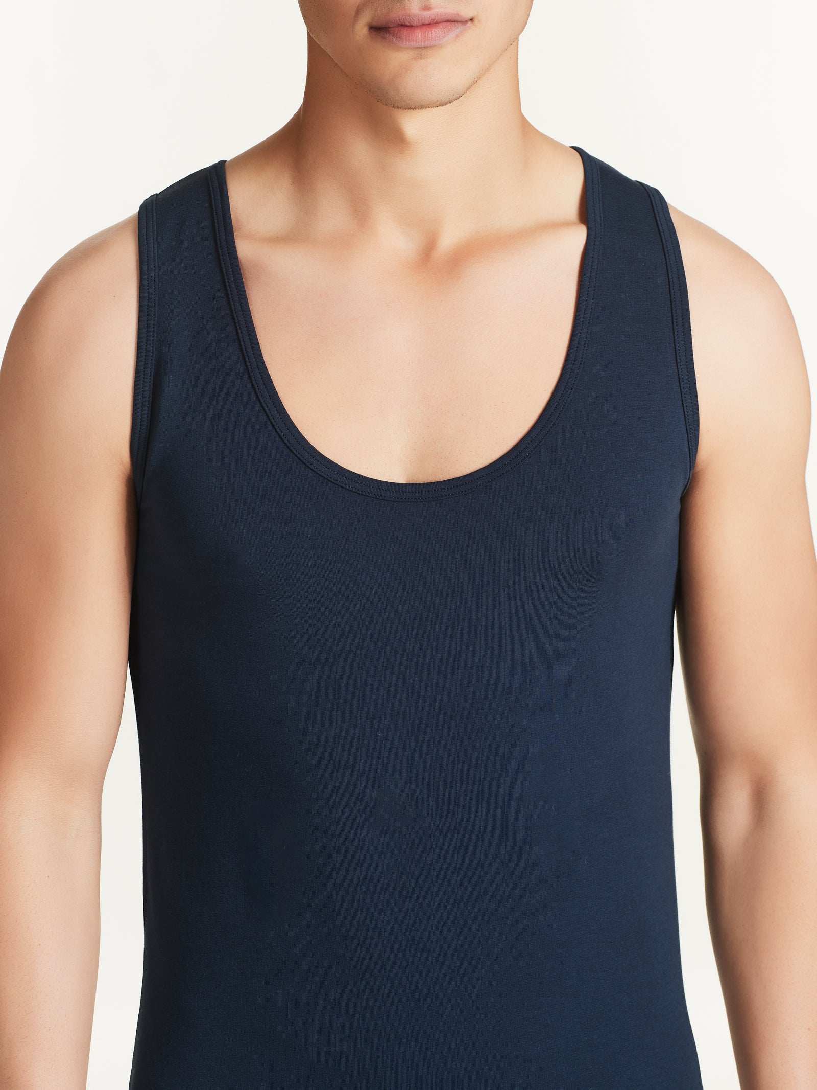 Ragno Dynamic Canottiera Girocollo Bleu Bipack Cotone