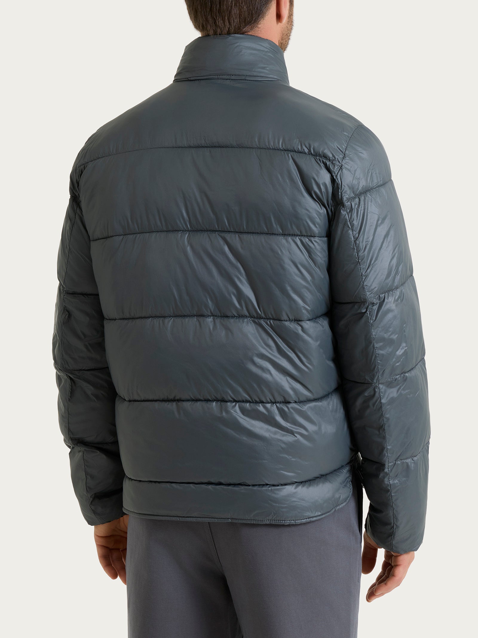 Ragno Vegan Down piumino corto Dark Shadow shiny uomo