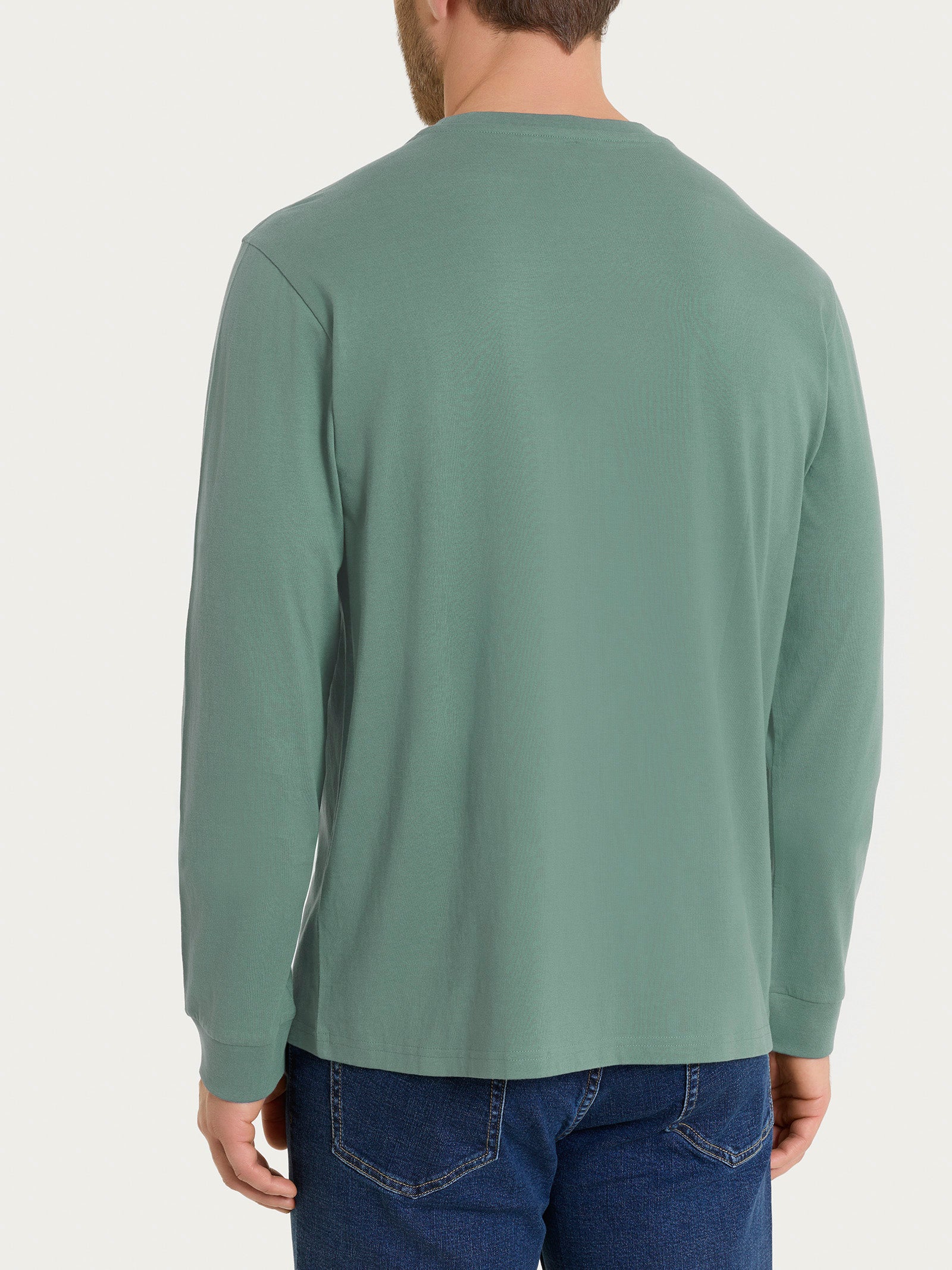Ragno Heavy Duty Jersey Maglia Uomo Verde manica lunga