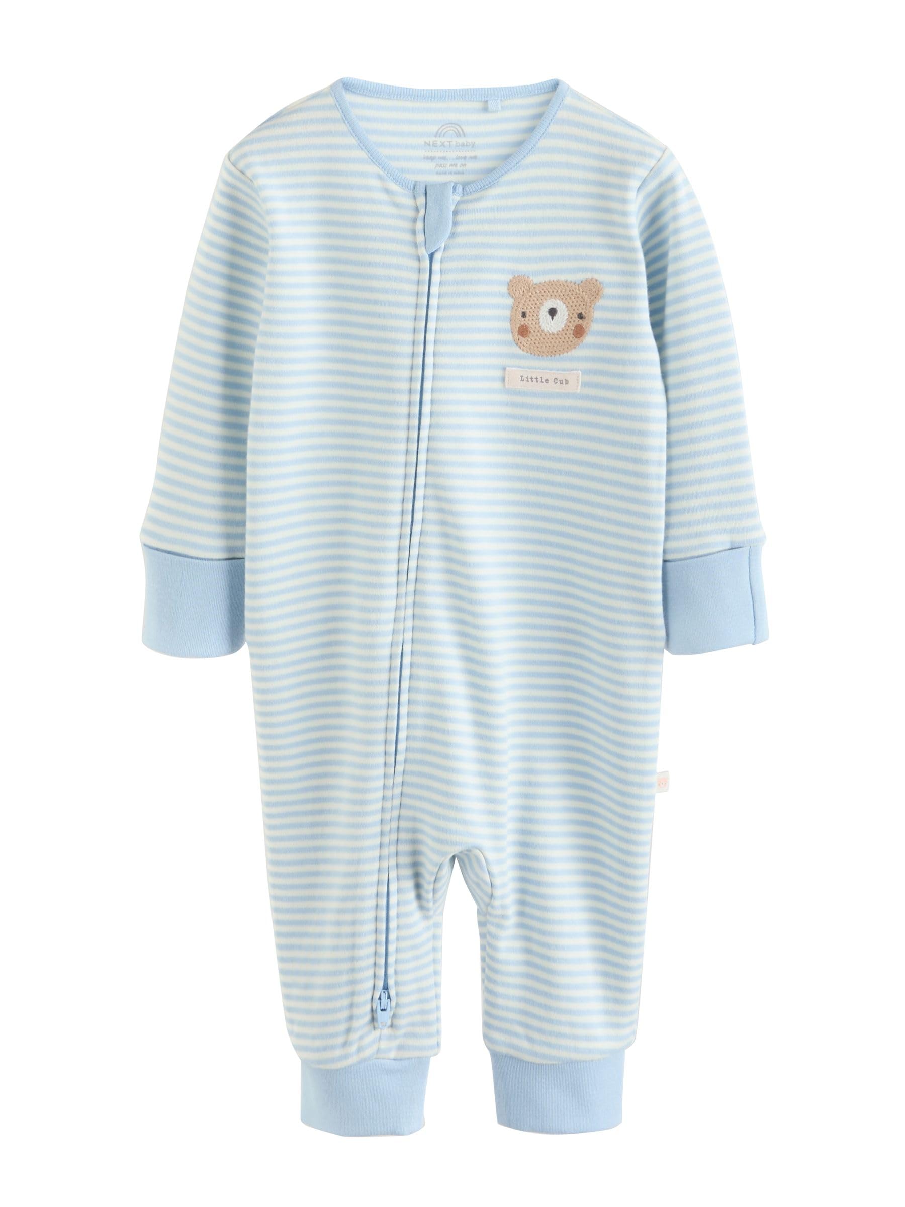 Next tutine neonato con zip 9-12 mesi confezione 3 pezzi cotone