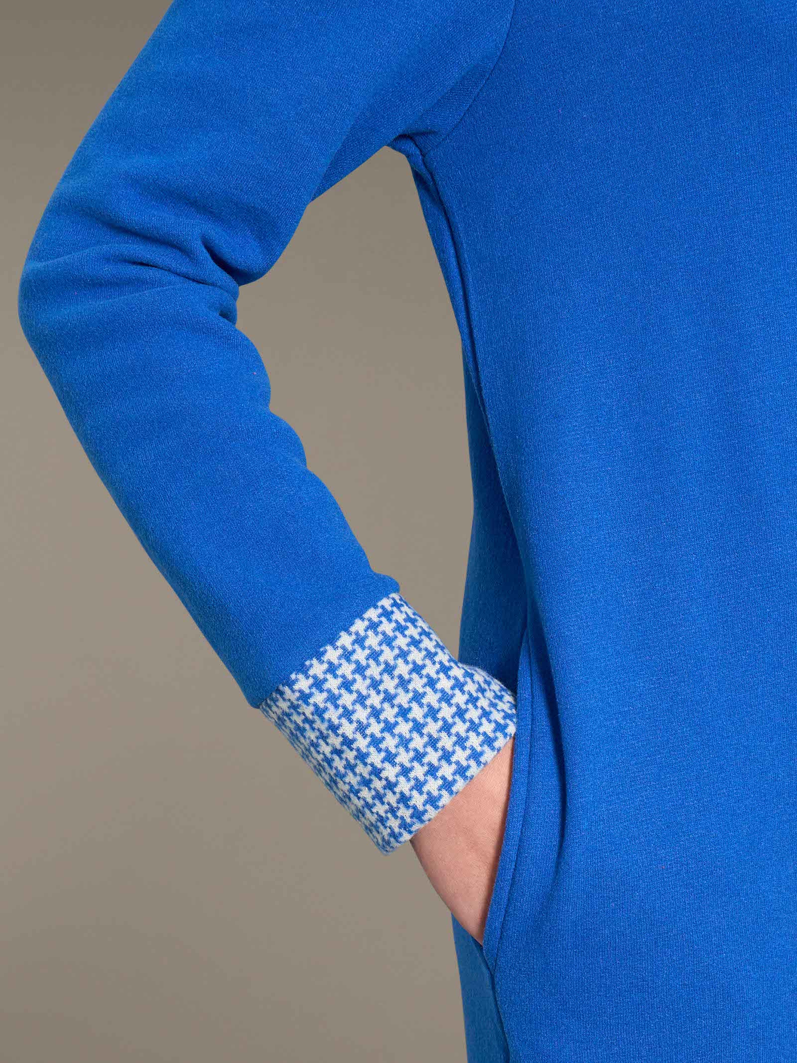 Ragno Cotton Eco Pile giacca da camera lunga fant bluette