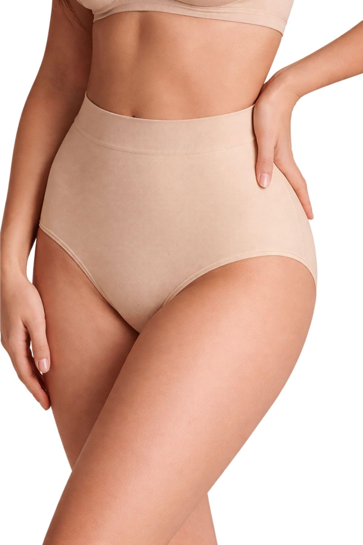 Lady C slip donna contenitivo medio senza cuciture beige S-M