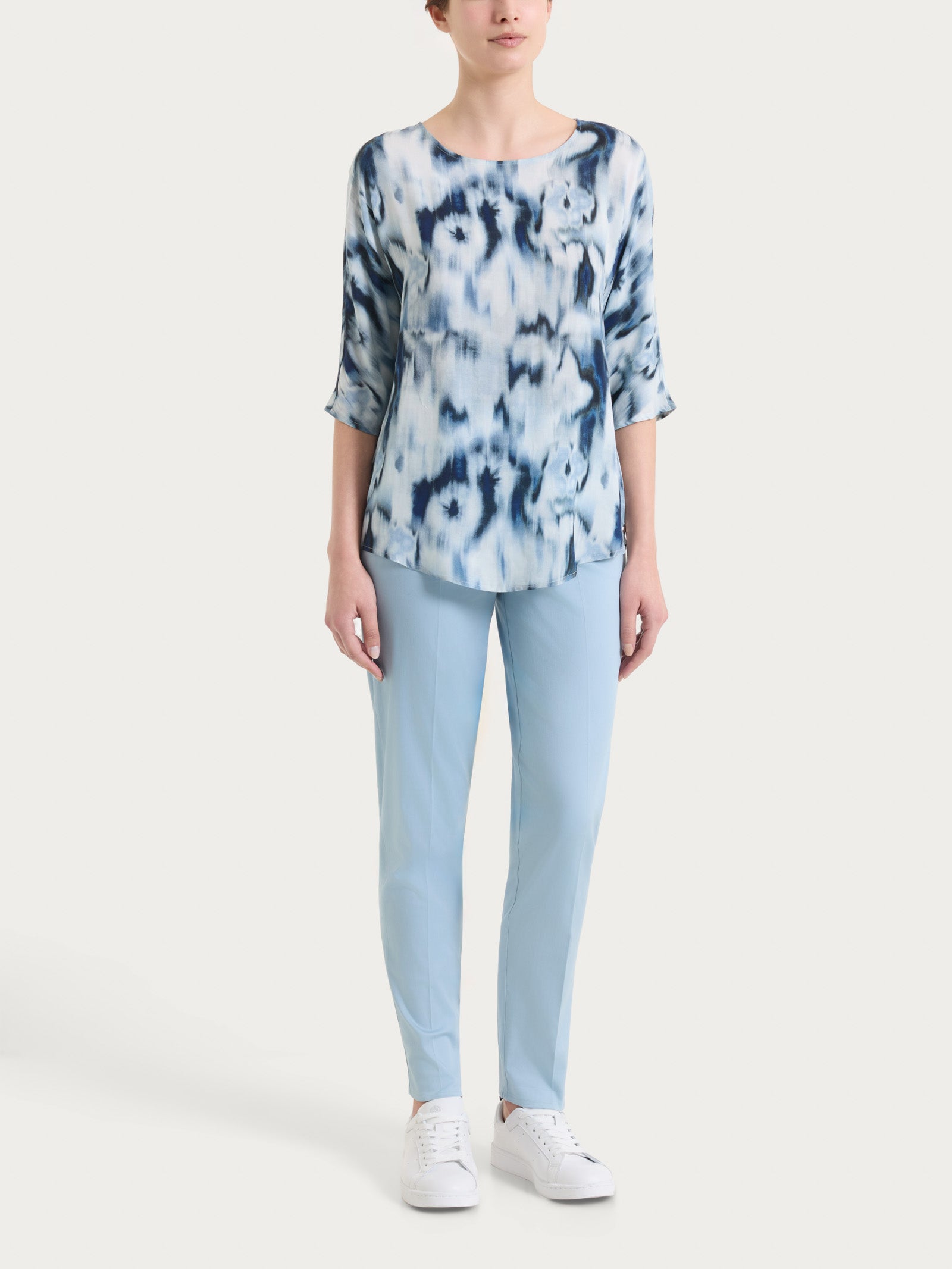Ragno EcoSeta blusa manica 3/4 fantasia Oceana viscosa