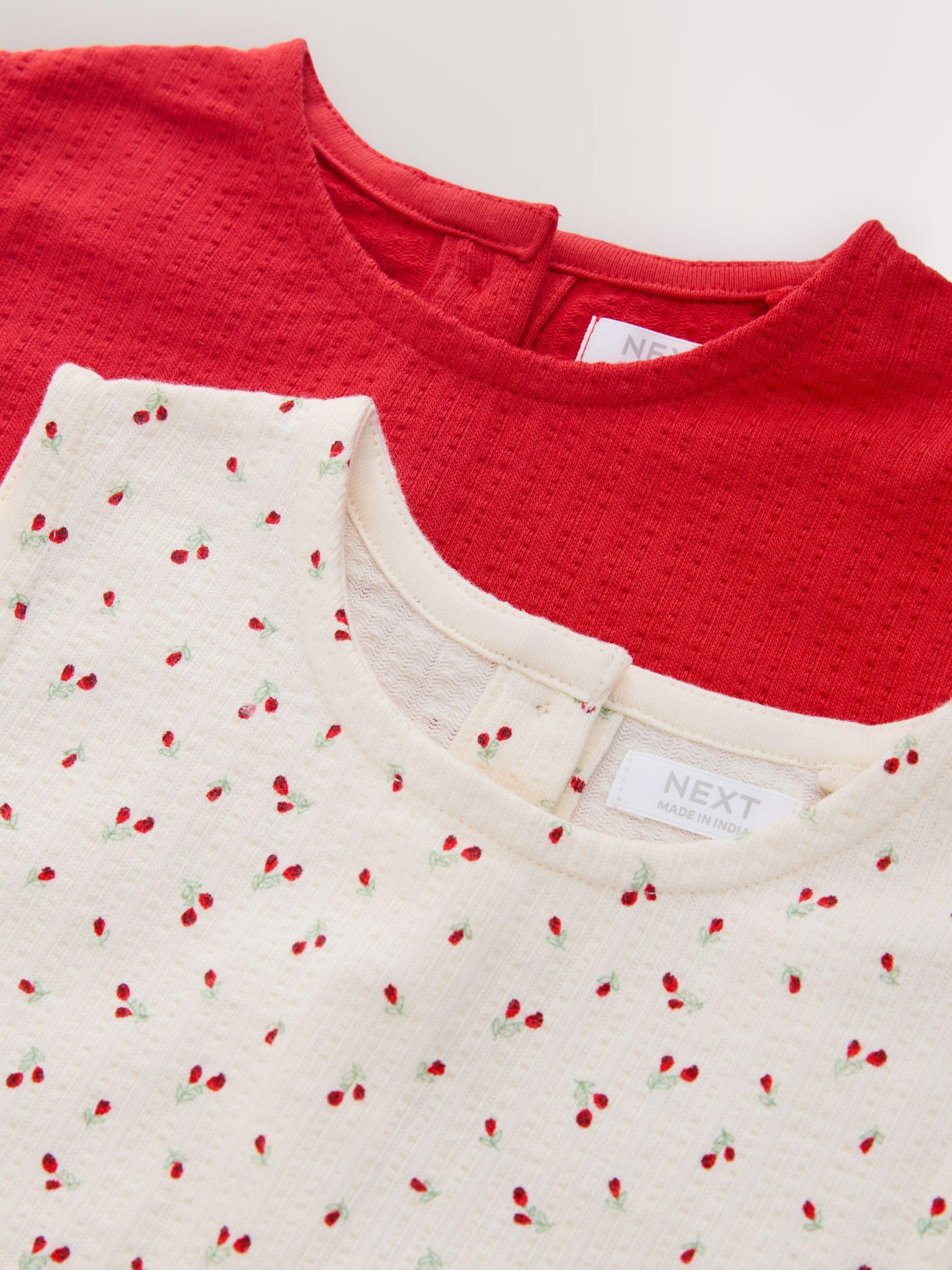 Next completo bambina 2 pezzi canotta red white