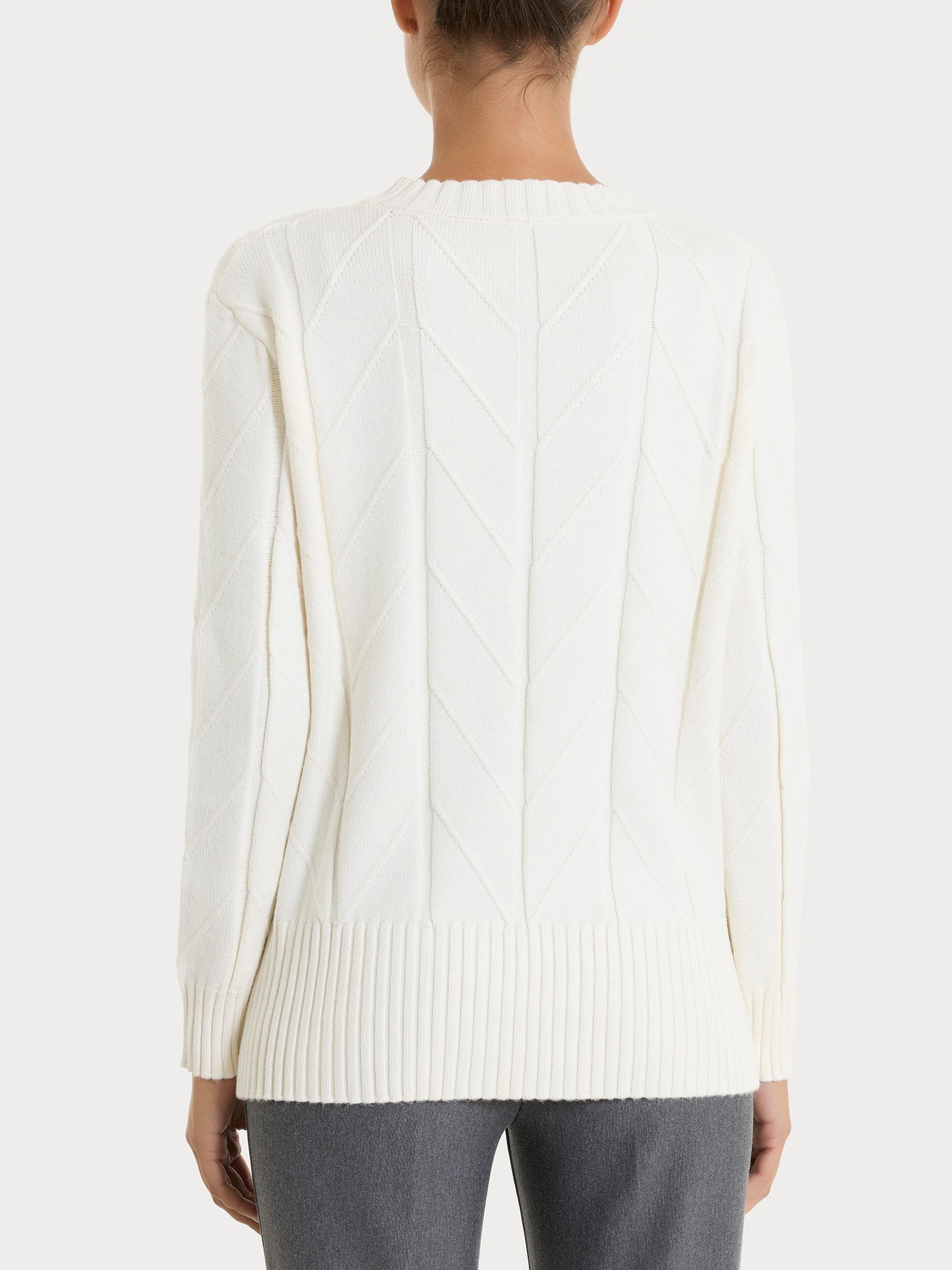 Ragno Four Seasons Super Soft maglia avorio punto spiga