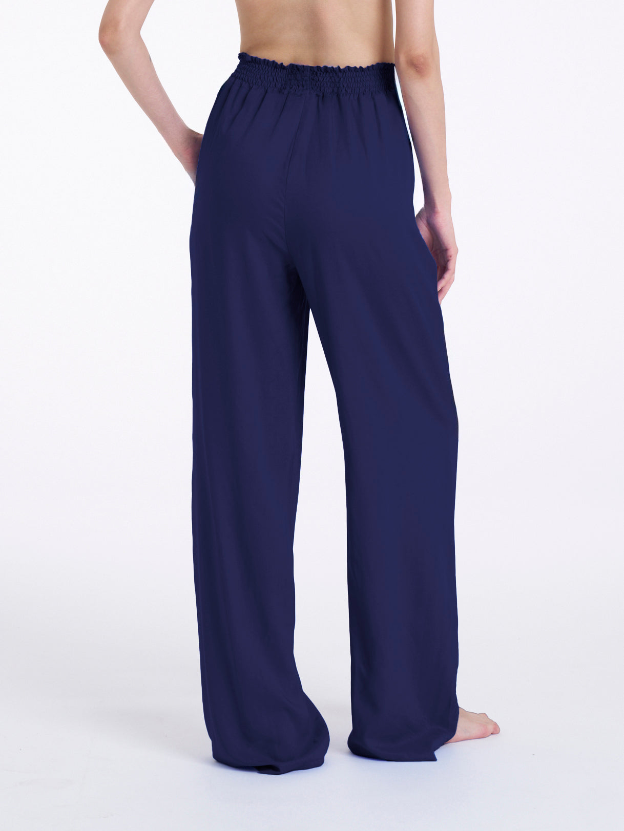 Ragno Beachwear pantalone ampio Ecoseta Copiativo vita smock