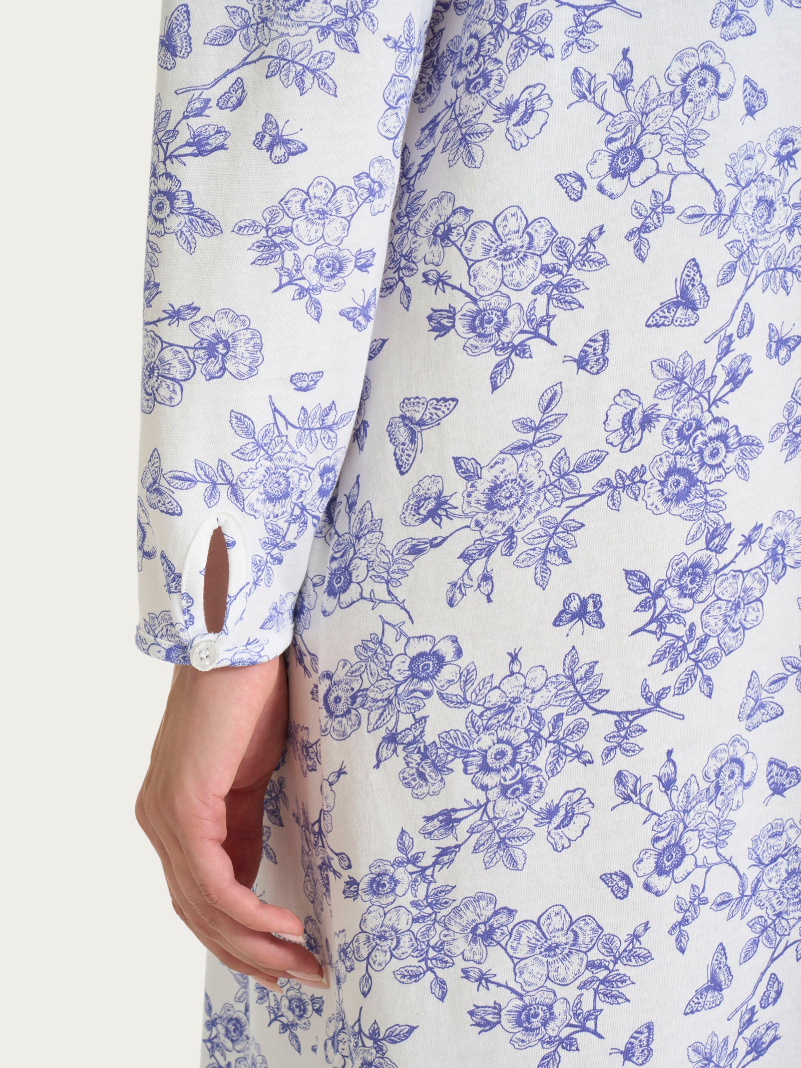 Ragno Jersey Cotone camicia notte manica lunga Fant.Bianco