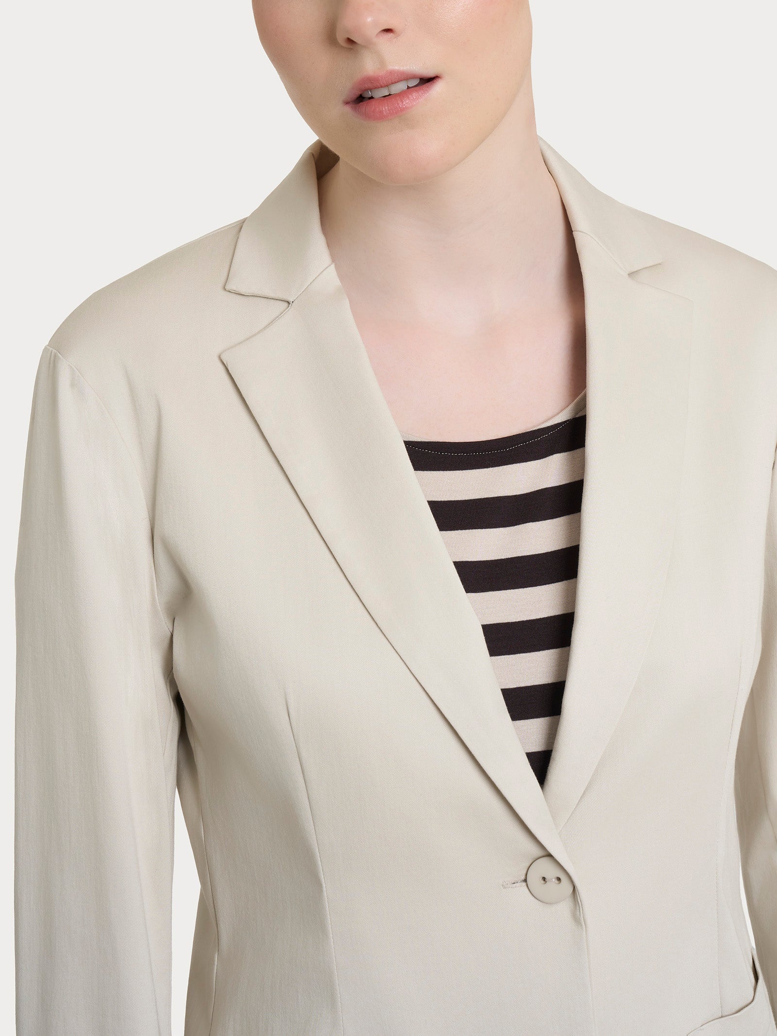 Ragno Satin Power Blazer Due Bottoni Champignon cotone elasticizzato