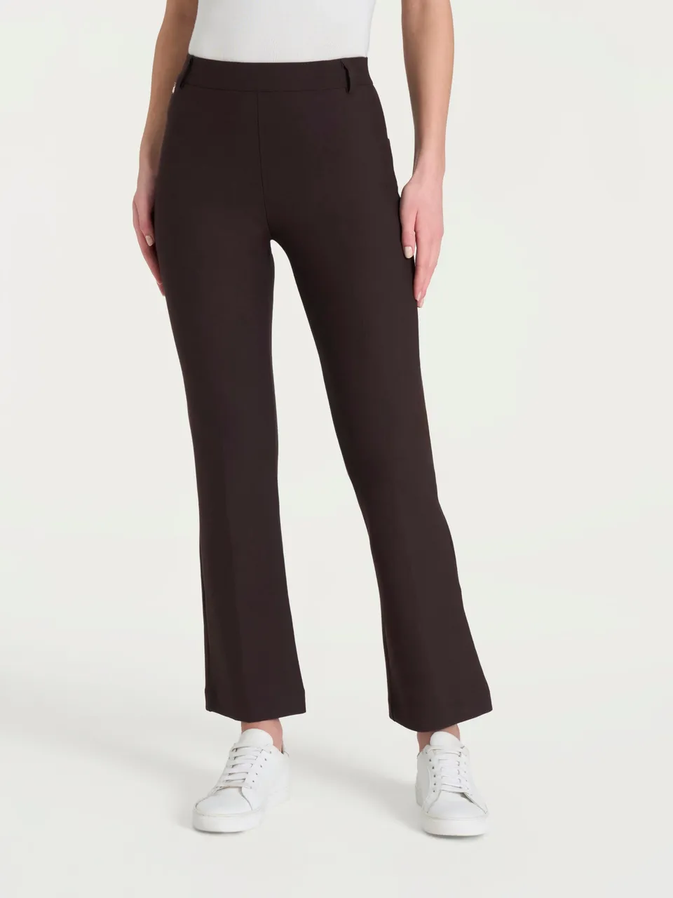 Ragno Compact pantalone flare donna caviglia chocolate