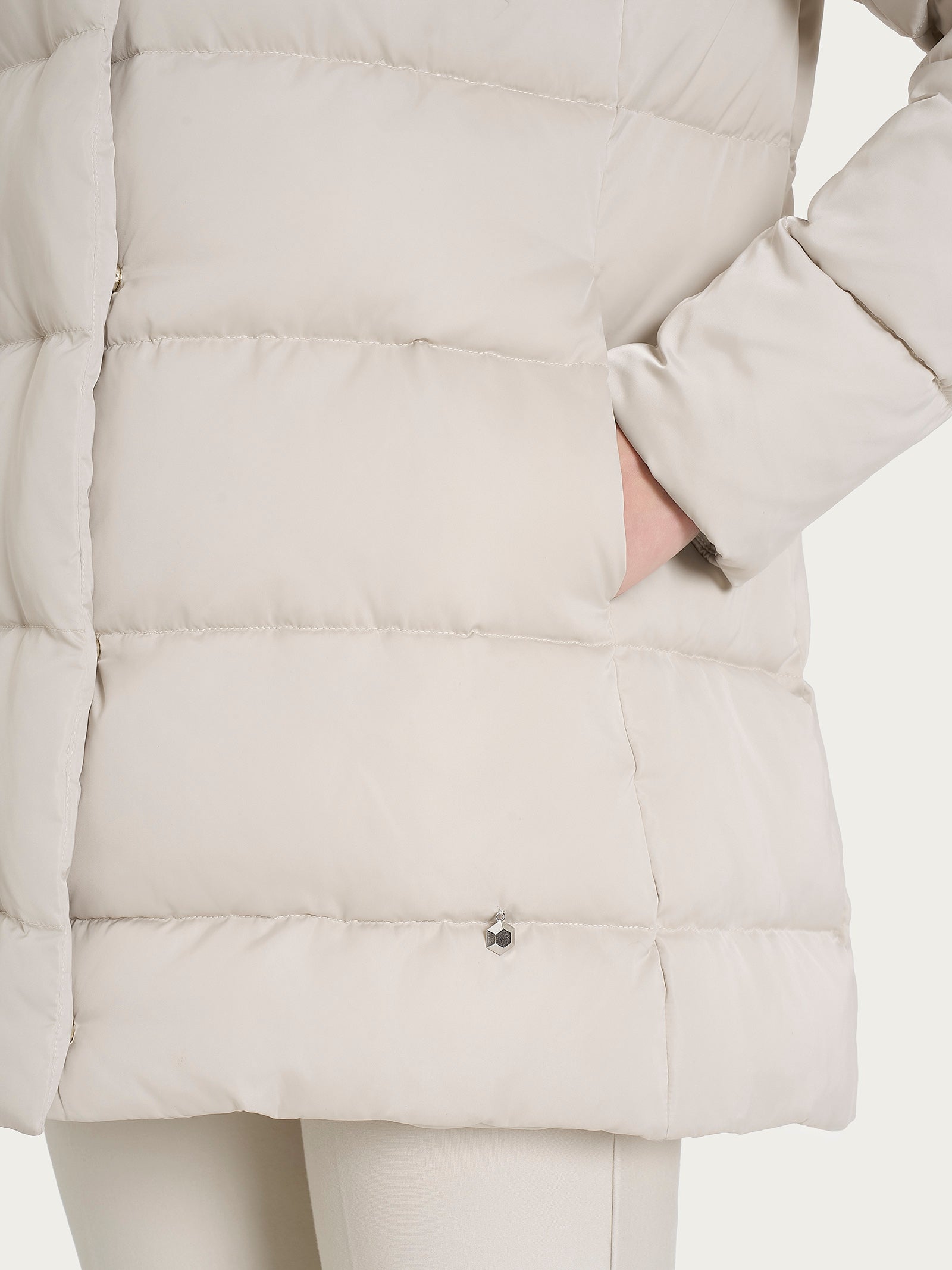 Ragno Vegan Fur Piumino Donna Champignon con Cappuccio