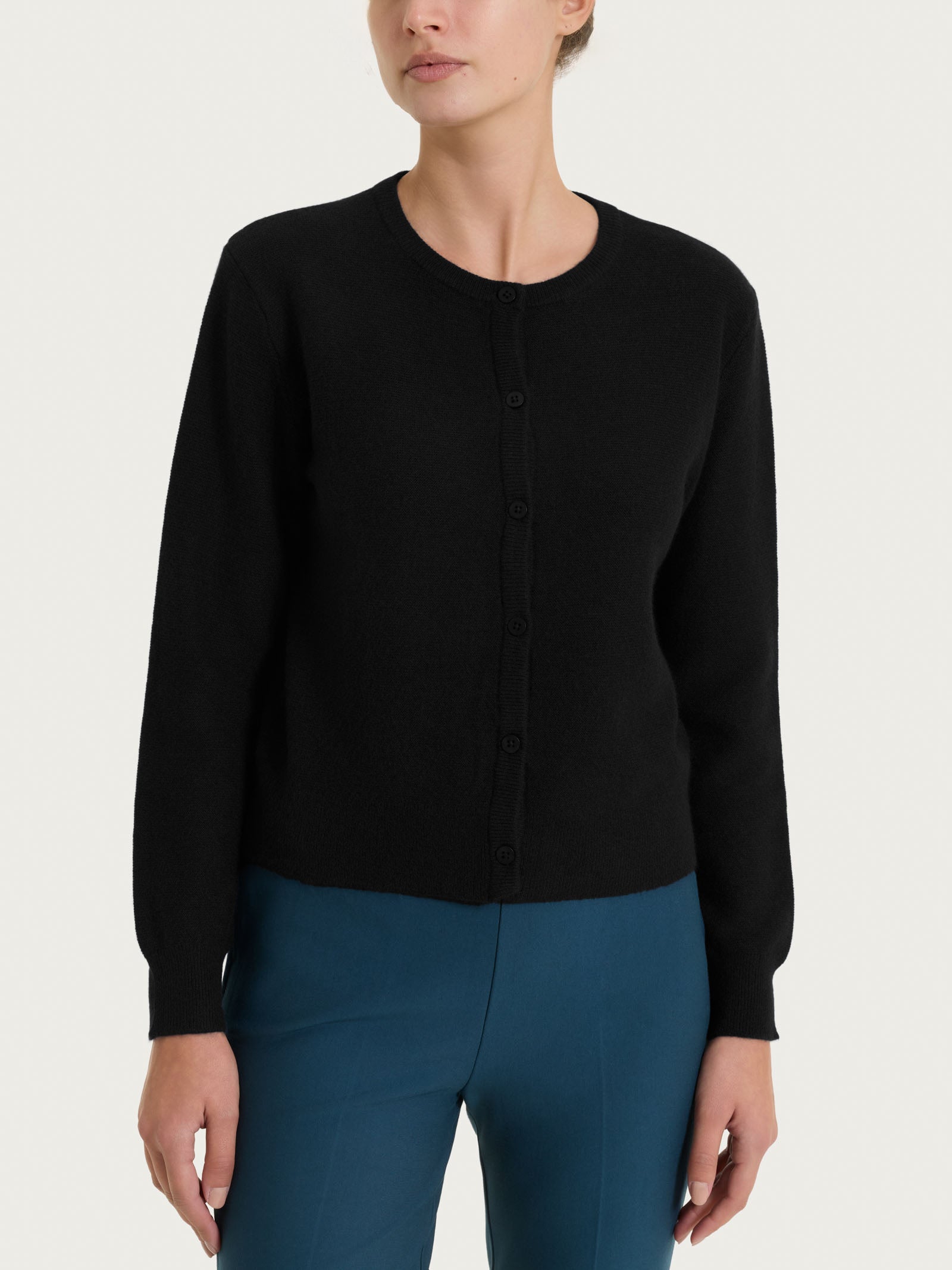 Ragno Natural Soft Cardigan Corto Punto Links Nero