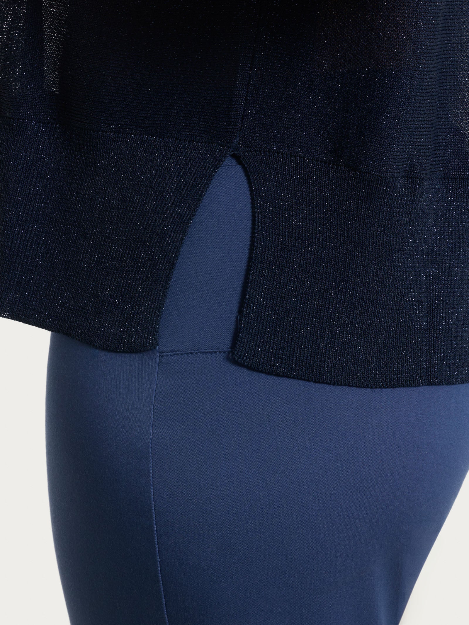 Ragno Crêpe Lurex maglia pipistrello donna blu Bleu luminosa
