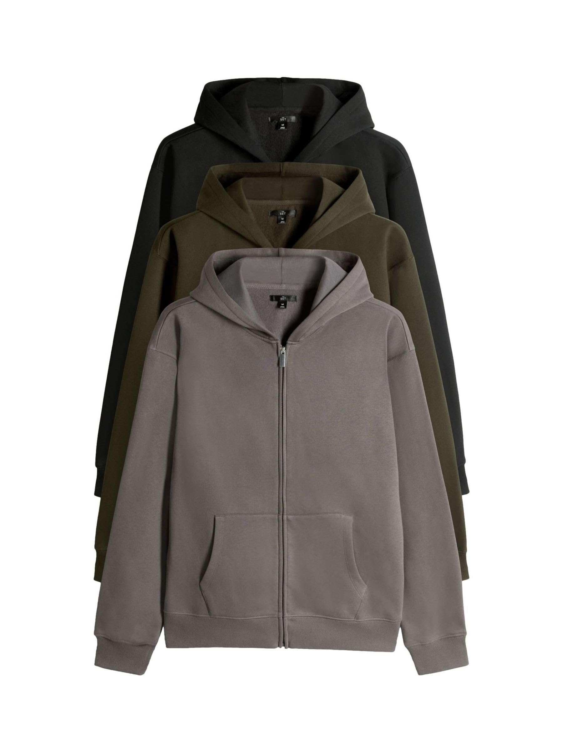 Geo Next The Set felpe zip con cappuccio uomo confezione da 3