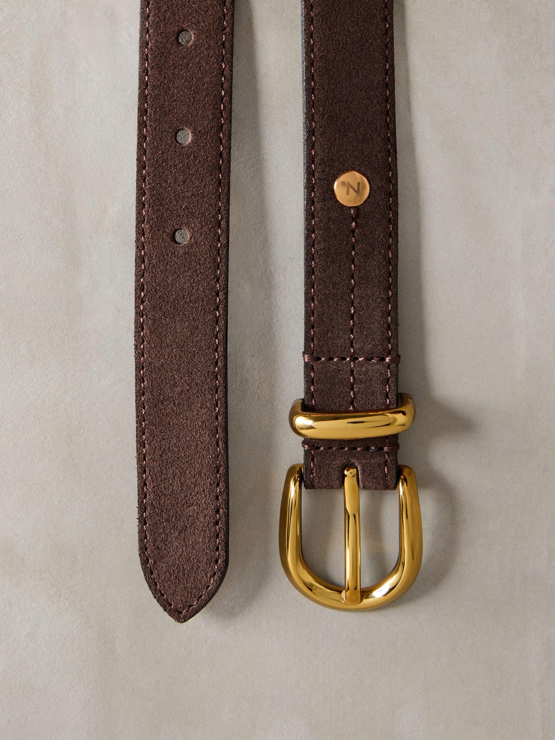 Next Donne Cintura in Pelle Premium Made in Italy scamosciata